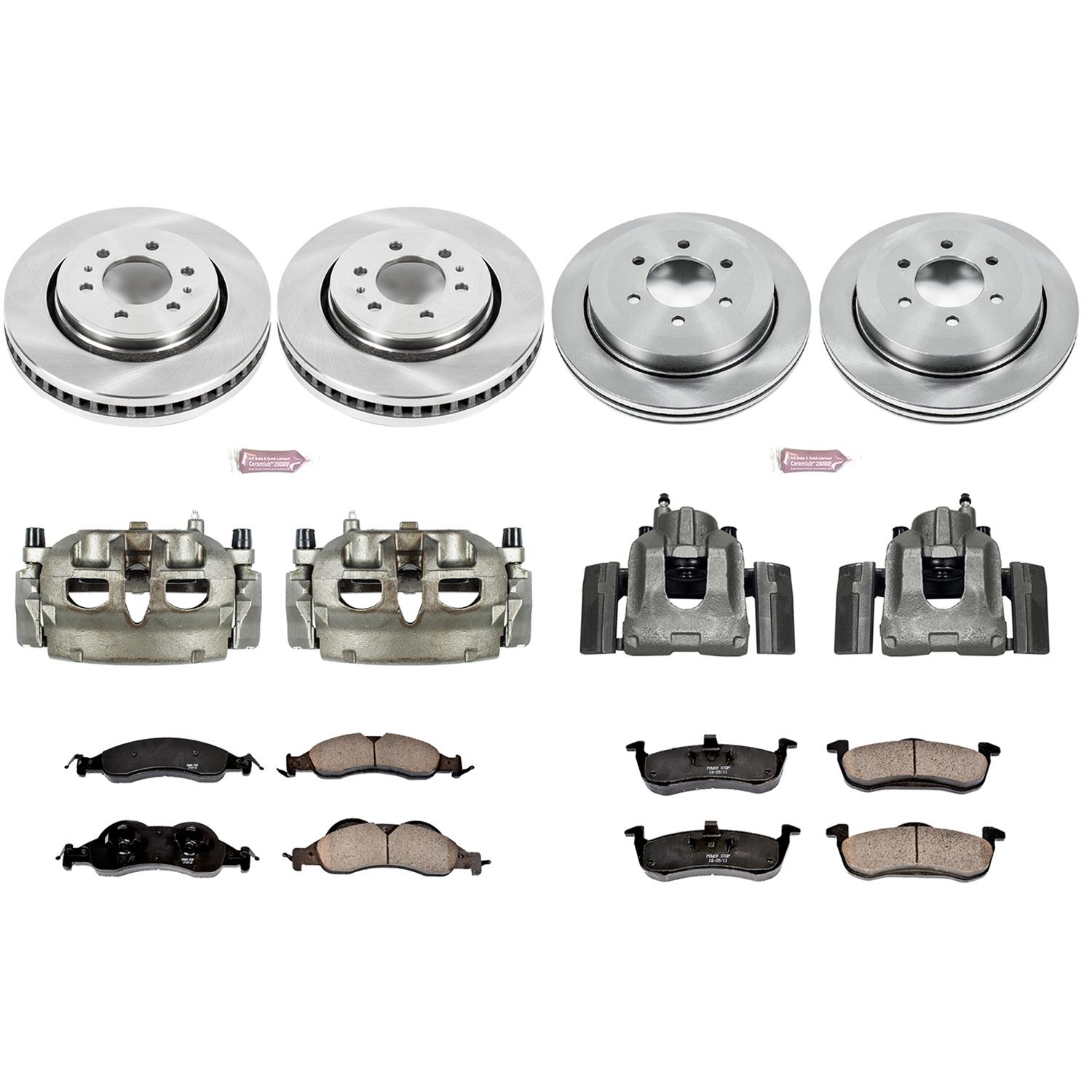 Power Stop 07-09 Ford Expedition Front & Rear Autospecialty Kit w/Cals (Bundled Kit) thumbnail 2