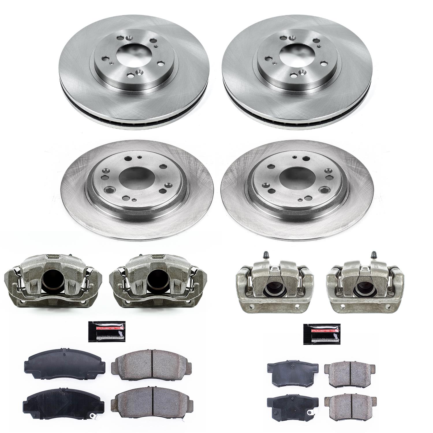 Power Stop 02-04 Acura RL Front & Rear Autospecialty Brake Kit w/Calipers (1x psbKCOE2309, 1x psbKCOE4989) thumbnail 2