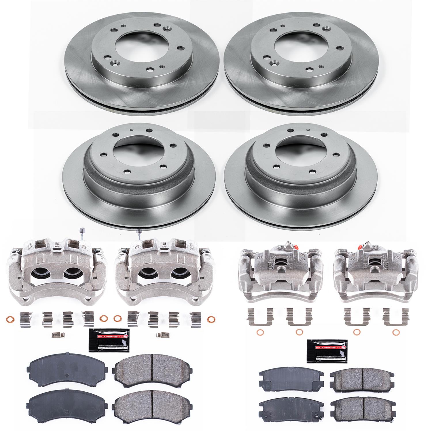 Power Stop 2002 Honda Passport Front & Rear Autospecialty Brake Kit w/Calipers (1x psbKCOE5259A, 1x psbKCOE5029) thumbnail 2
