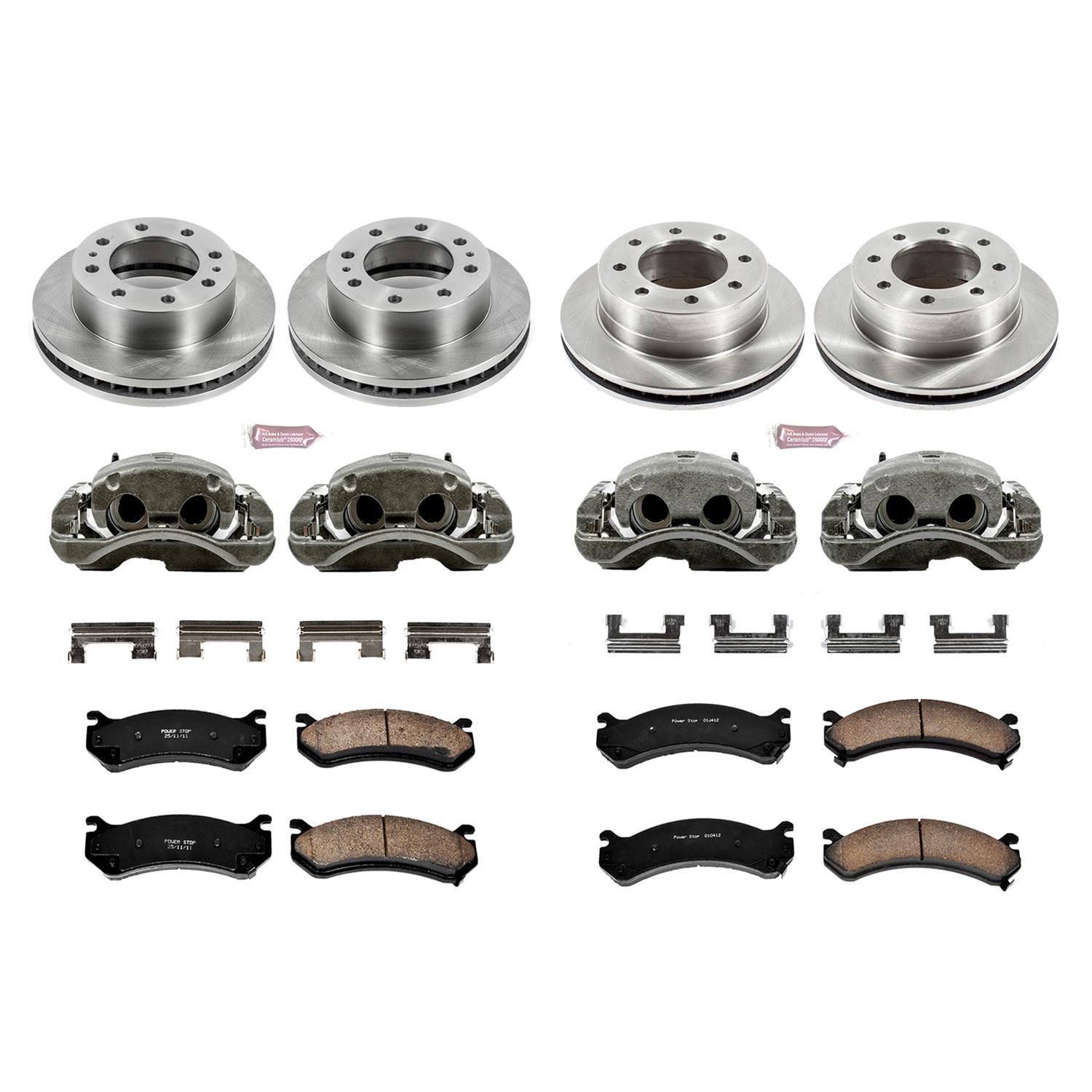 Power Stop 2004 Chevrolet Silverado 2500 HD Front & Rear Autospecialty Kit w/Cals (Bundled Kit) thumbnail 2