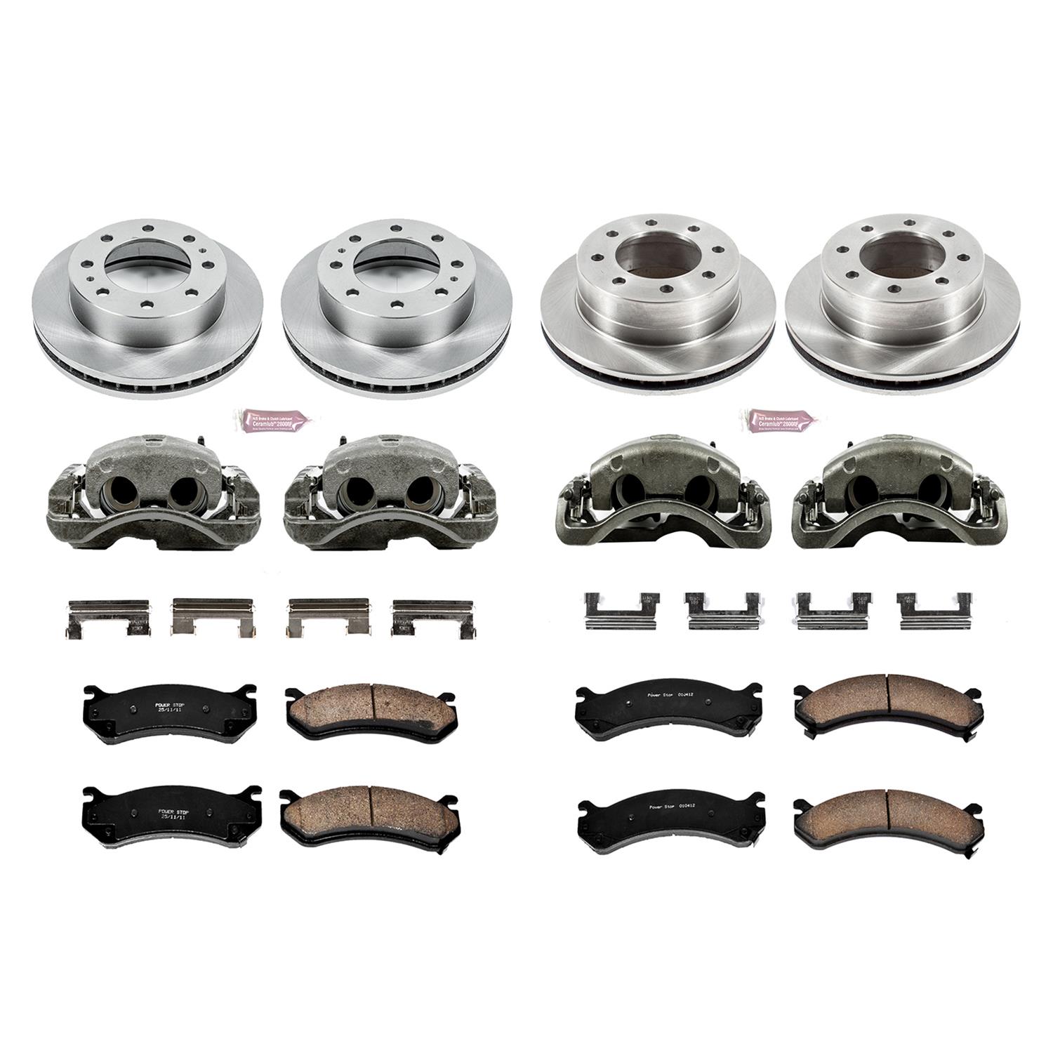 PowerStop Z17 Evolution Plus Stock Replacement Brake Kits with Calipers KCOE4426 Disc Kits, Autospecialty Calipers, Front and Rear, Solid Surface Rotors, Quadrasteer Only, Chevrolet, GMC, Kit thumbnail 2