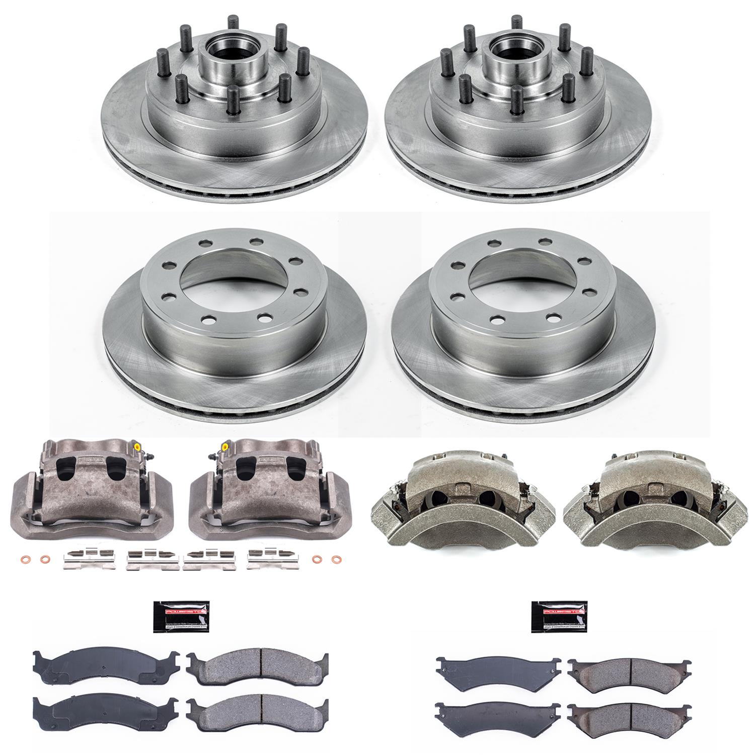 Power Stop 99-02 Ford E-350 Econoline Club Wagon Front & Rear Autospecialty Kit w/Calipers (Bundled Kit) thumbnail 2