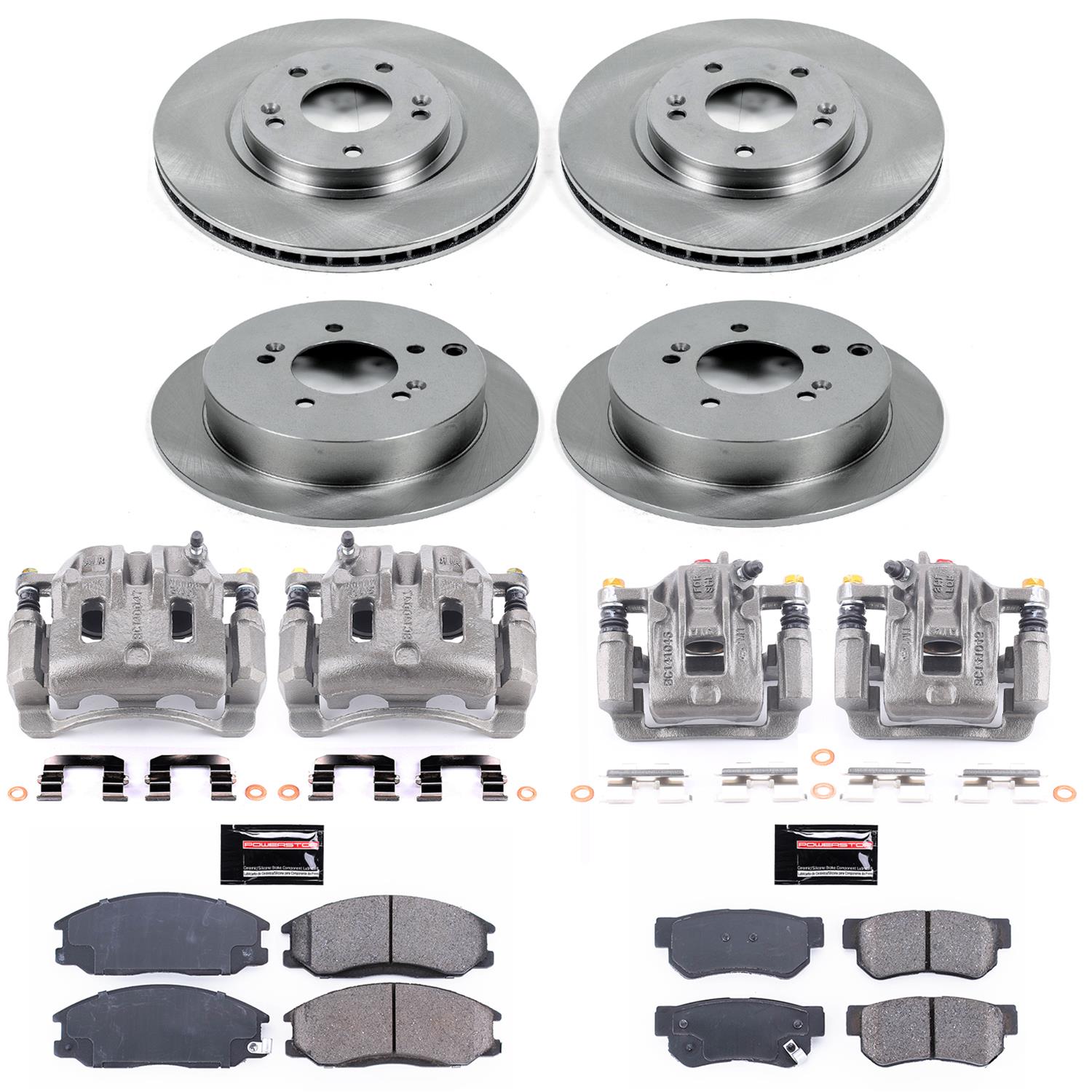 Power Stop 01-06 Hyundai Santa Fe Front & Rear Autospecialty Brake Kit w/Calipers (1x psbKCOE5250, 1x psbKCOE5213A) thumbnail 2