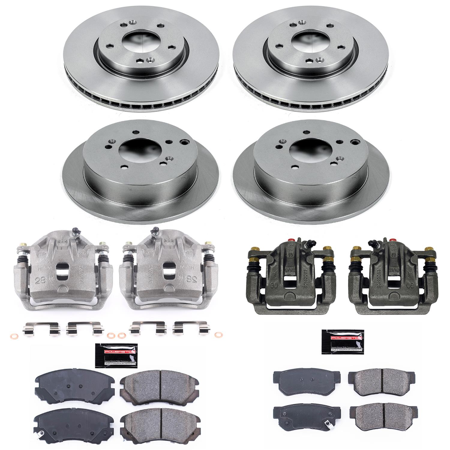 Power Stop 05-09 Hyundai Tucson Front & Rear Autospecialty Brake Kit w/Calipers (1x psbKCOE5213, 1x psbKCOE165B) thumbnail 2