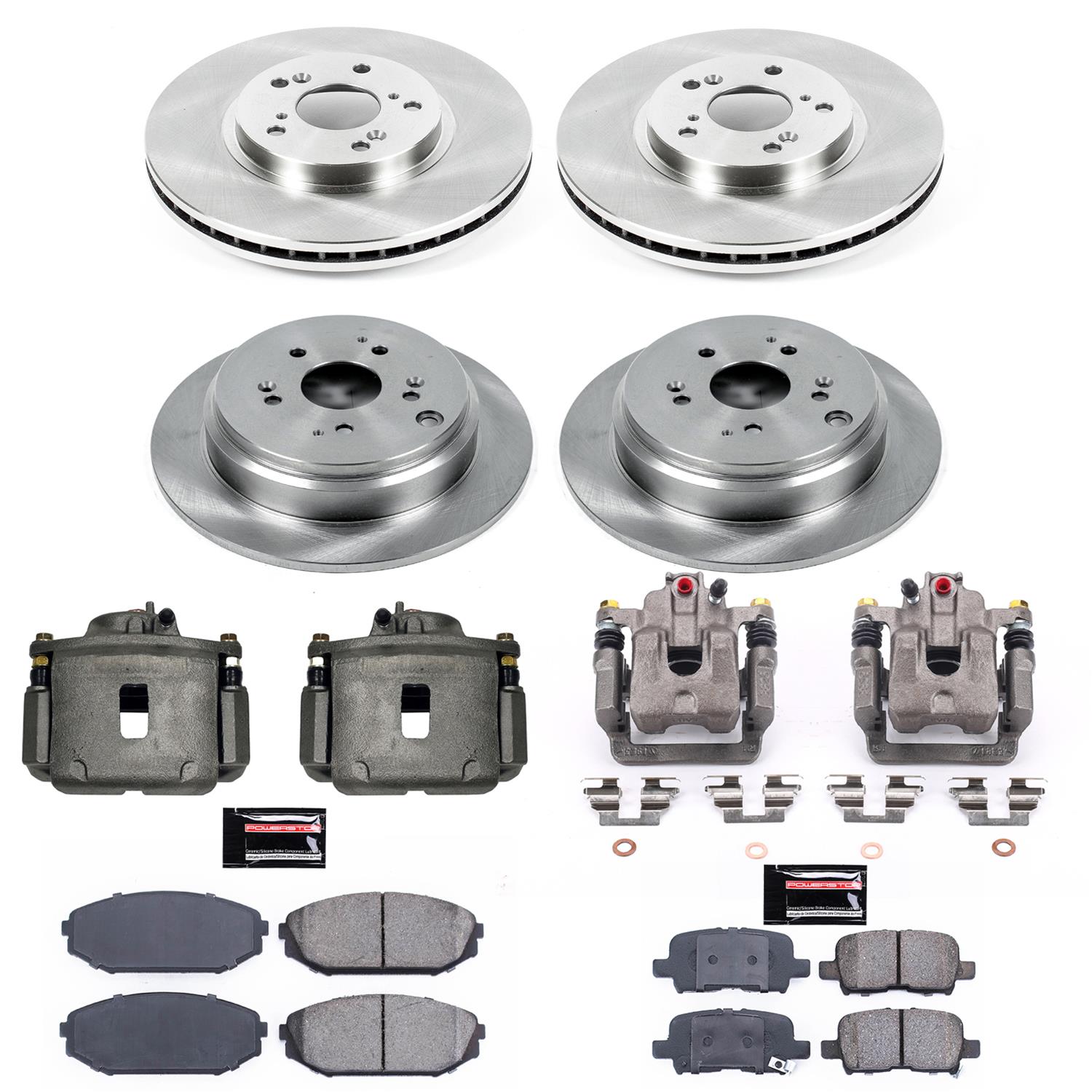 Power Stop 02-04 Honda Odyssey Front & Rear Autospecialty Kit w/Cals (1x psbKOE2299, 1x psbKOE5502, 1x psbL2644, 1x psbL2645) thumbnail 2