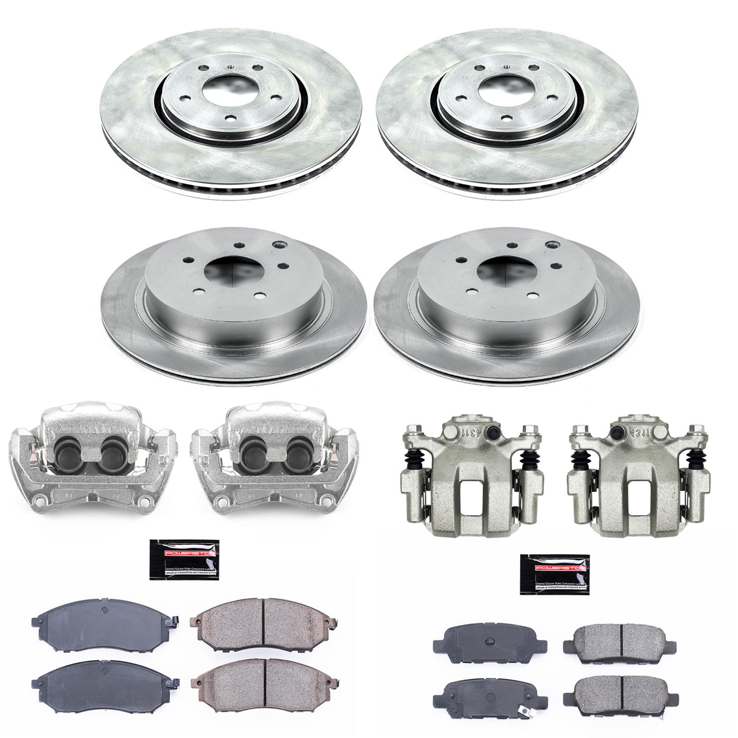 Power Stop 05-08 Infiniti FX35 Front & Rear Autospecialty Kit w/Calipers (Bundled Kit) thumbnail 2