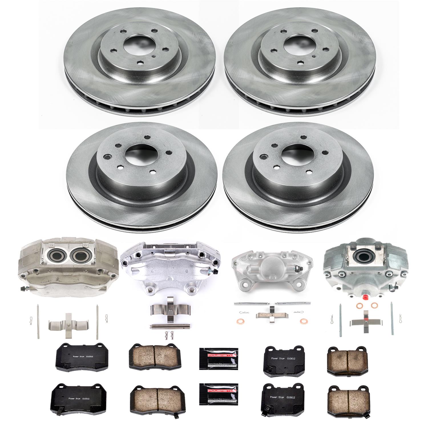 Power Stop 03-08 Nissan 350Z Front & Rear Autospecialty Kit w/Calipers (1x psbKCOE104, 1x psbKCOE5303) thumbnail 2