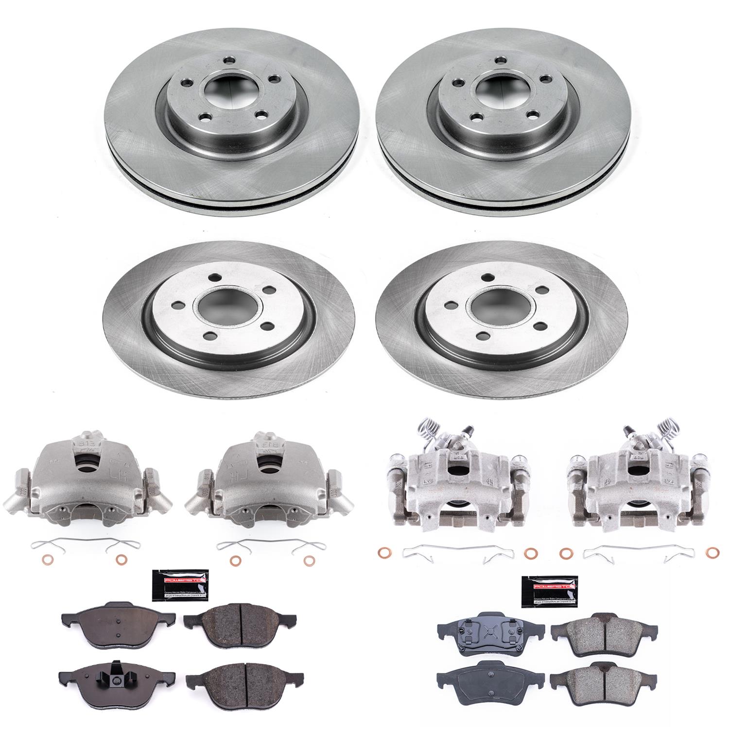 Power Stop 04-05 Volvo S40 Front & Rear Autospecialty Brake Kit w/Calipers (1x psbKCOE4575B, 1x psbKCOE5309A) thumbnail 2