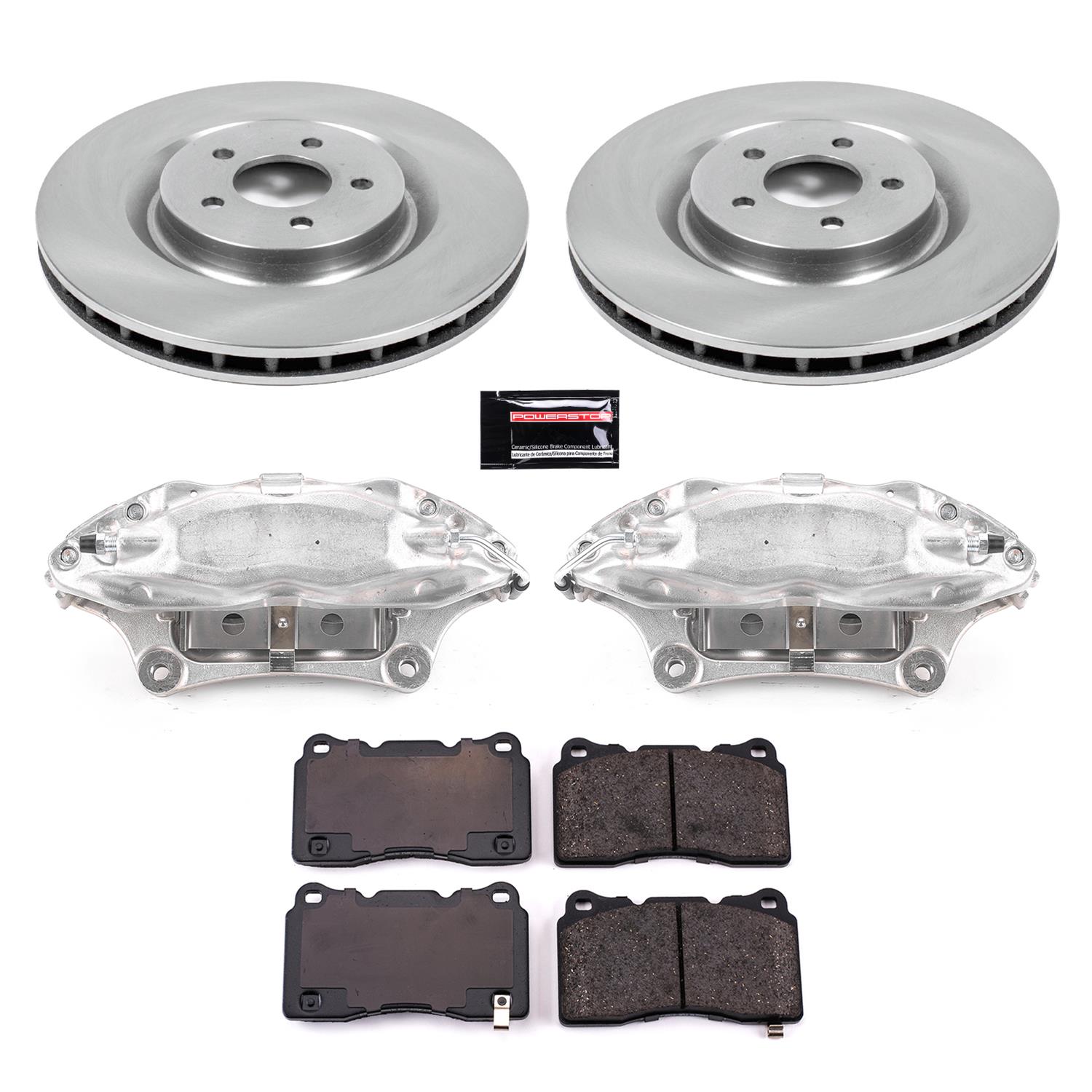 Power Stop 07-14 Ford Mustang Front Autospecialty Kit w/Cals (2x psbAR8184, 1x psbL5128, 1x psbL5129, 1x psb16-1001) thumbnail 2