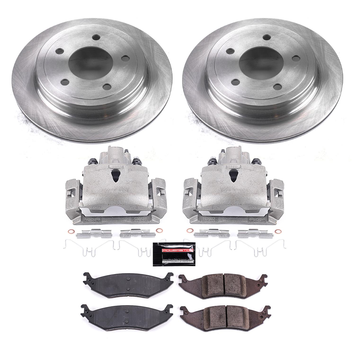 Power Stop 04-05 Ford E-150 Club Wagon Rear Autospecialty Kit w/Cals (1x psbL4958, 1x psbL4959, 2x psbAR85112, 1x psb16-1046) thumbnail 2