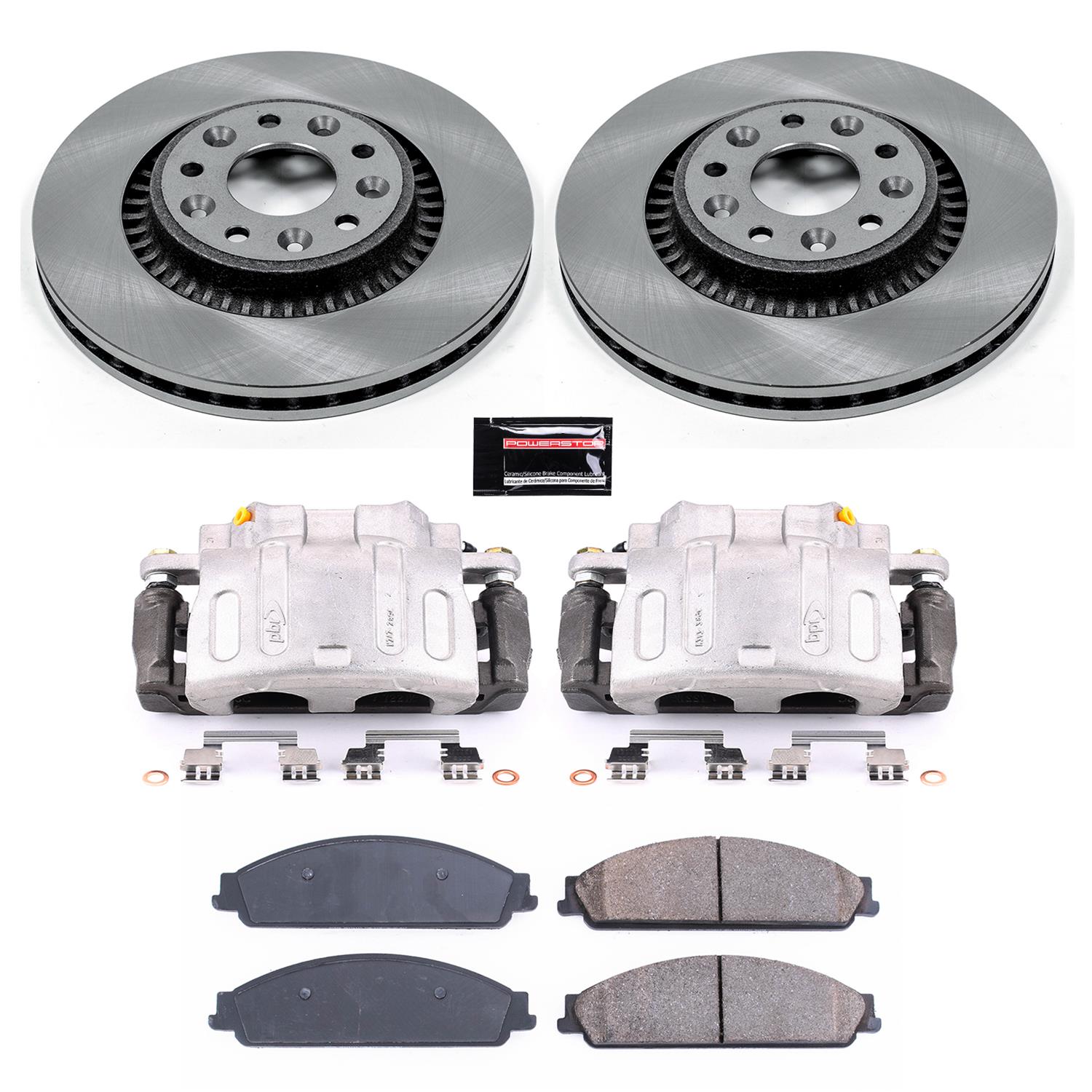 Power Stop 08-09 Ford Taurus X Front Autospecialty Kit w/Cals (2x psbAR8179, 1x psbL4922A, 1x psbL4923A, 1x psb16-1070) thumbnail 2