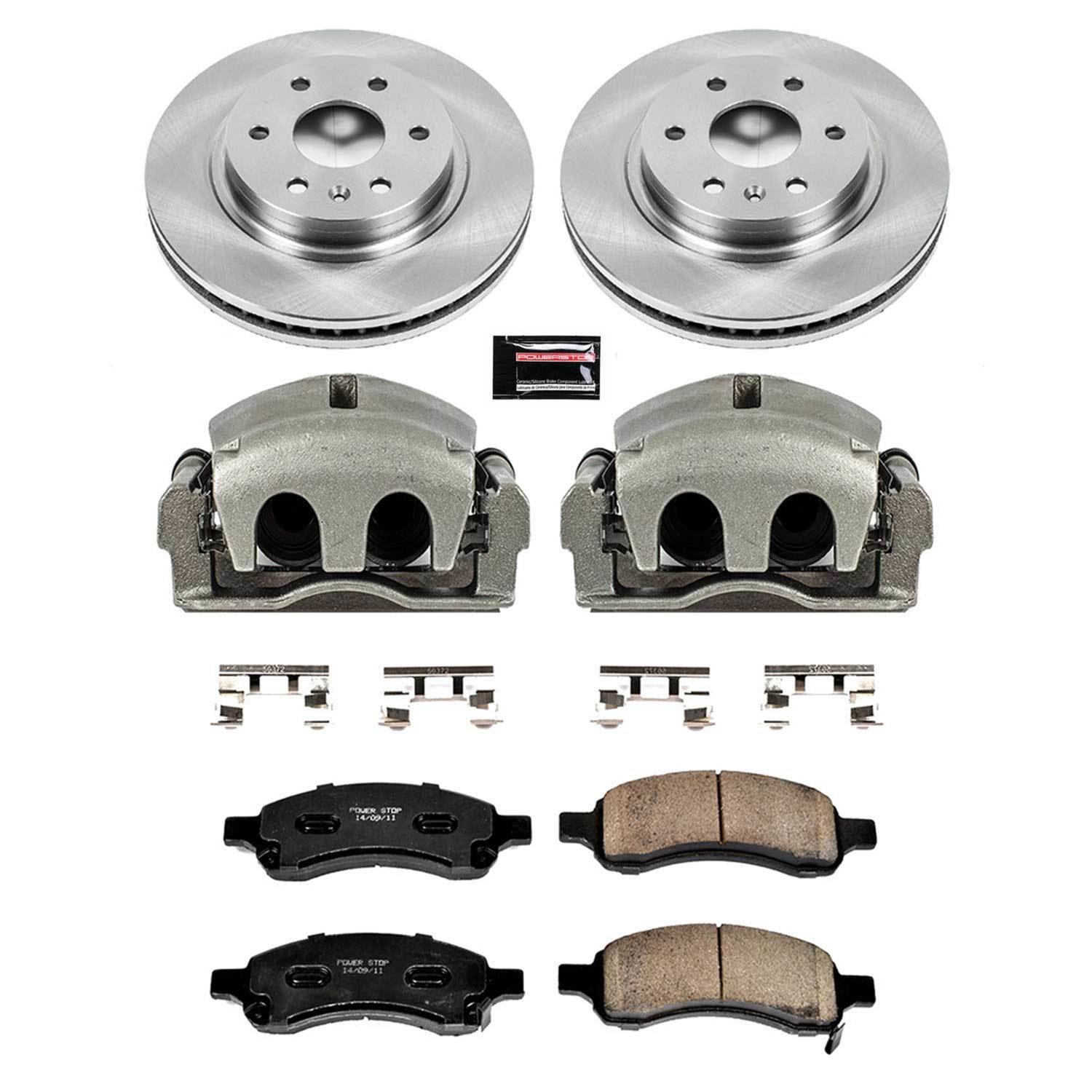 Power Stop 07-10 Saturn Outlook Front Autospecialty Kit w/Cals (1x psbL5004, 1x psbL5005, 2x psbAR8696, 1x psb16-1169A) thumbnail 2