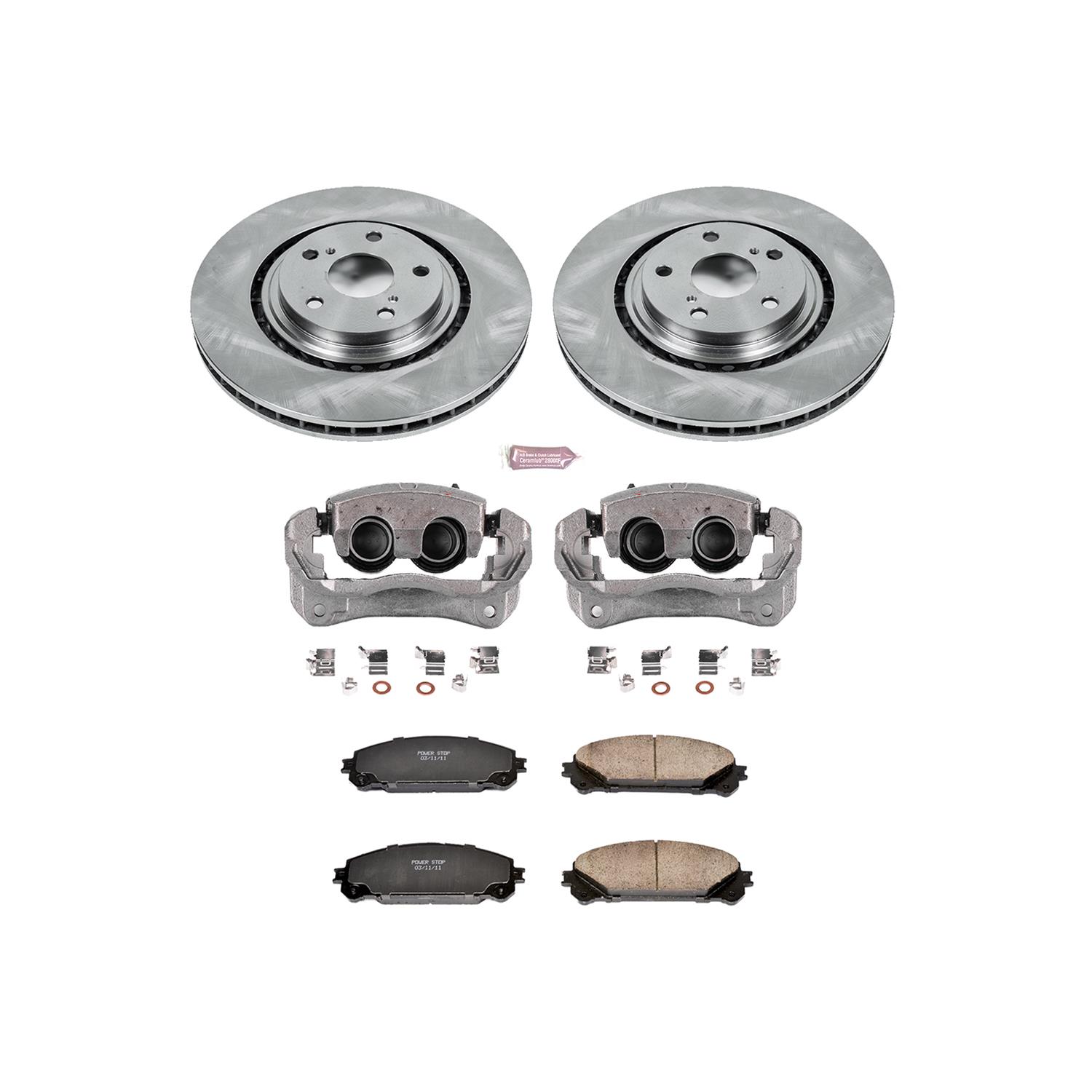 Power Stop 11-20 Toyota Sienna Front Autospecialty Kit w/Cals (2x psbJBR1310, 1x psbL6274, 1x psbL6275, 1x psb16-1324) thumbnail 2