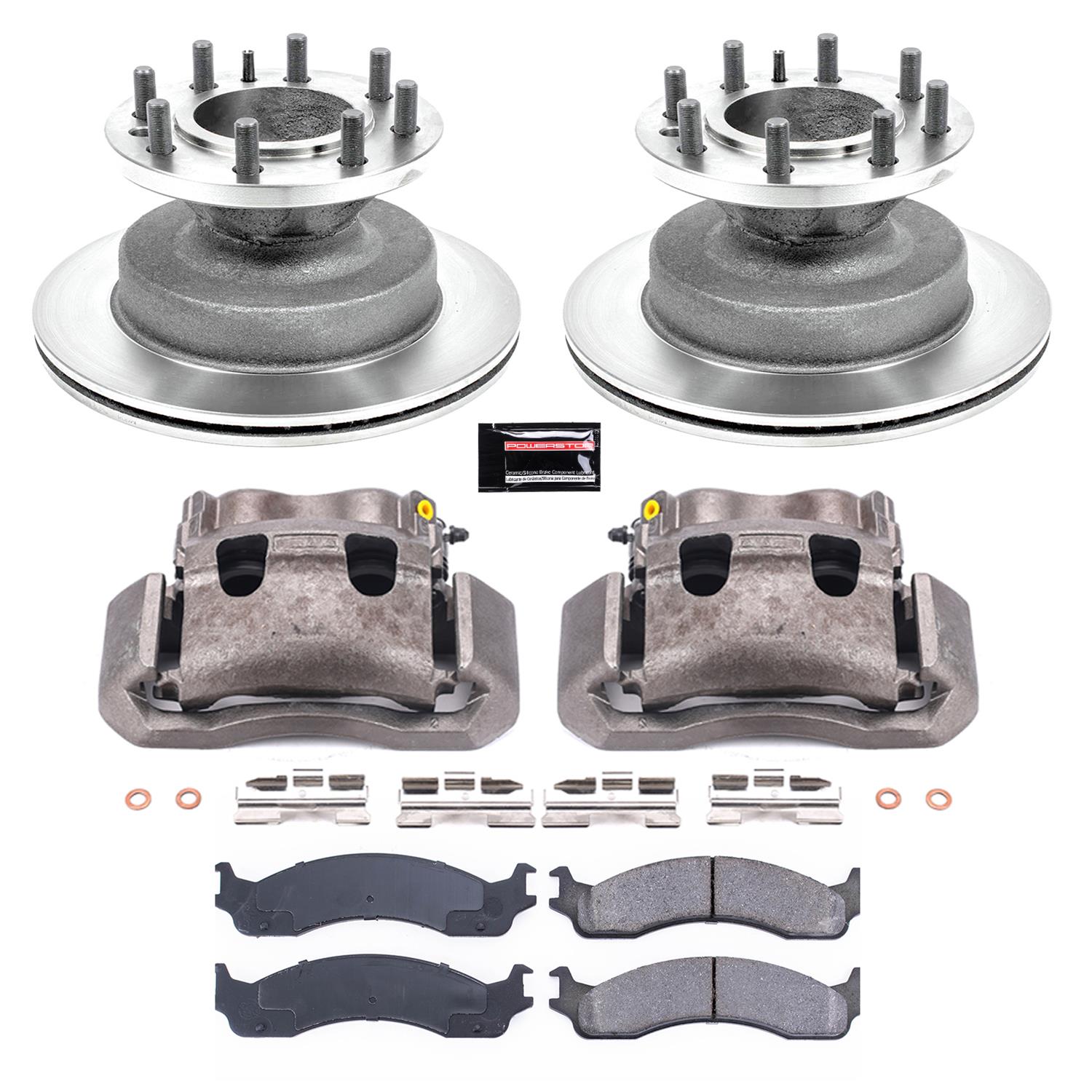 Power Stop 01-02 Ford E-350 Super Duty Front Autospecialty Kit w/Cals (1x psbL4760, 1x psbL4761, 2x psbAR8542, 1x psb16-655) thumbnail 2