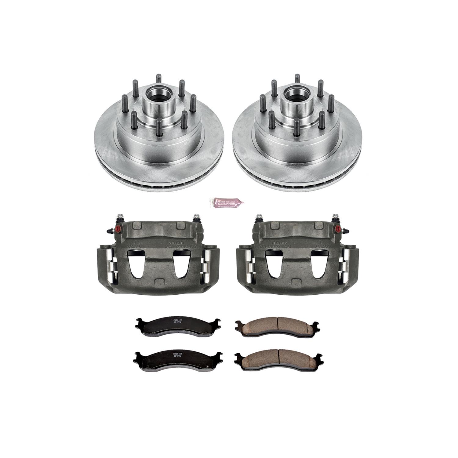 Power Stop 03-07 Ford E-350 Super Duty Front Autospecialty Kit w/Cals (1x psbL4614, 1x psbL4615, 2x psbAR8546, 1x psb16-655) thumbnail 2