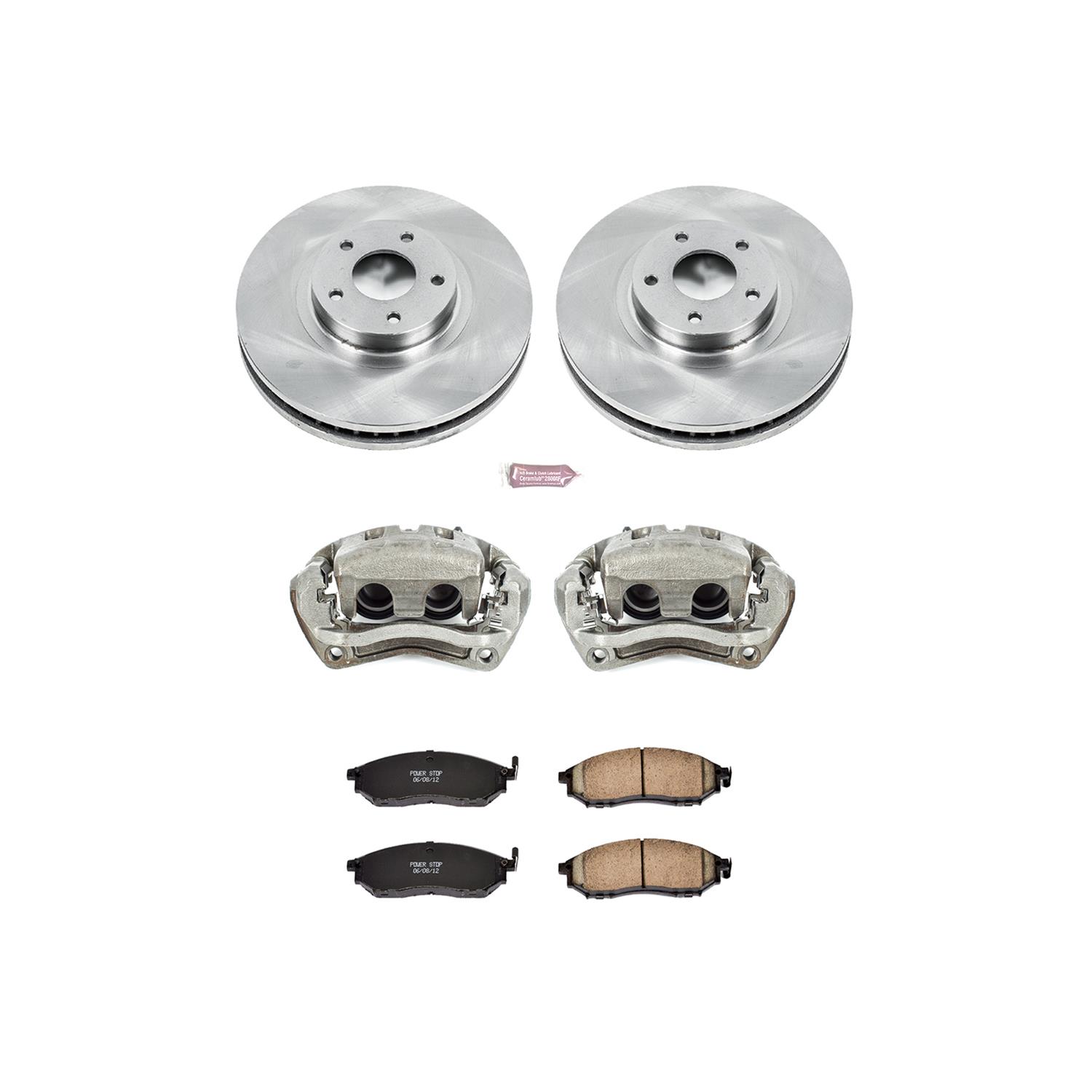 Power Stop 11-14 Nissan Murano Front Autospecialty Kit w/Cals (1x psbL2870B, 1x psbL2871B, 2x psbJBR1100, 1x psb16-888) thumbnail 2