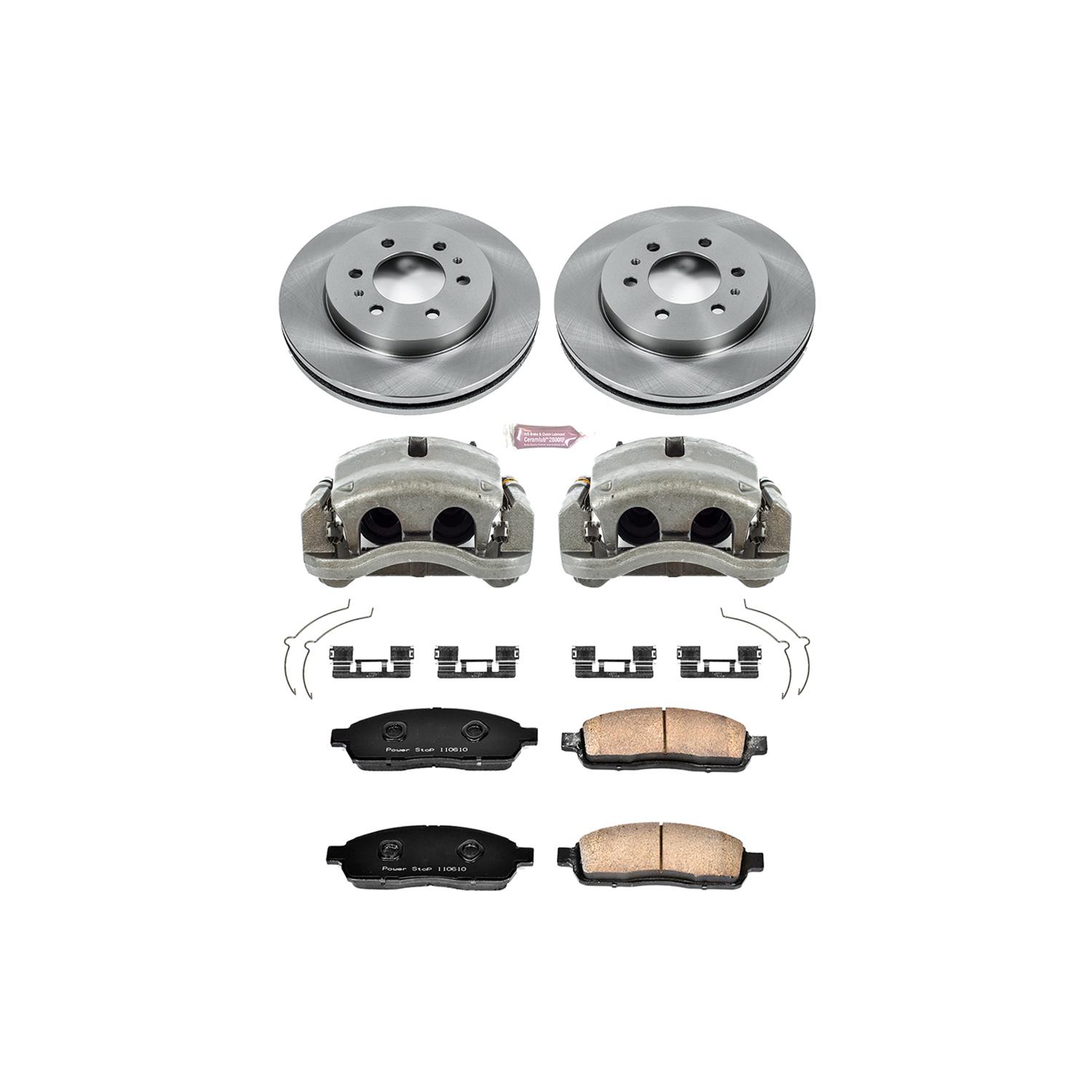 Power Stop 2009 Ford F-150 Front Autospecialty Kit w/Cals (2x psbAR85130, 1x psbL4975A, 1x psbL4974A, 1x psb16-1392) thumbnail 2