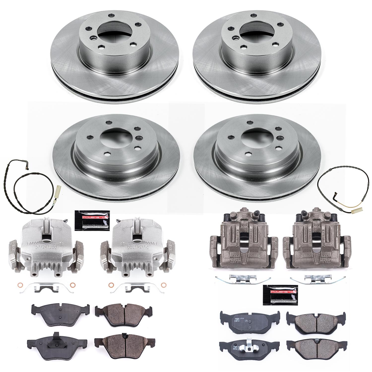 Power Stop 2006 BMW 325xi Front & Rear Autospecialty Brake Kit w/Calipers (1x psbKCOE4589, 1x psbKCOE3001) thumbnail 2