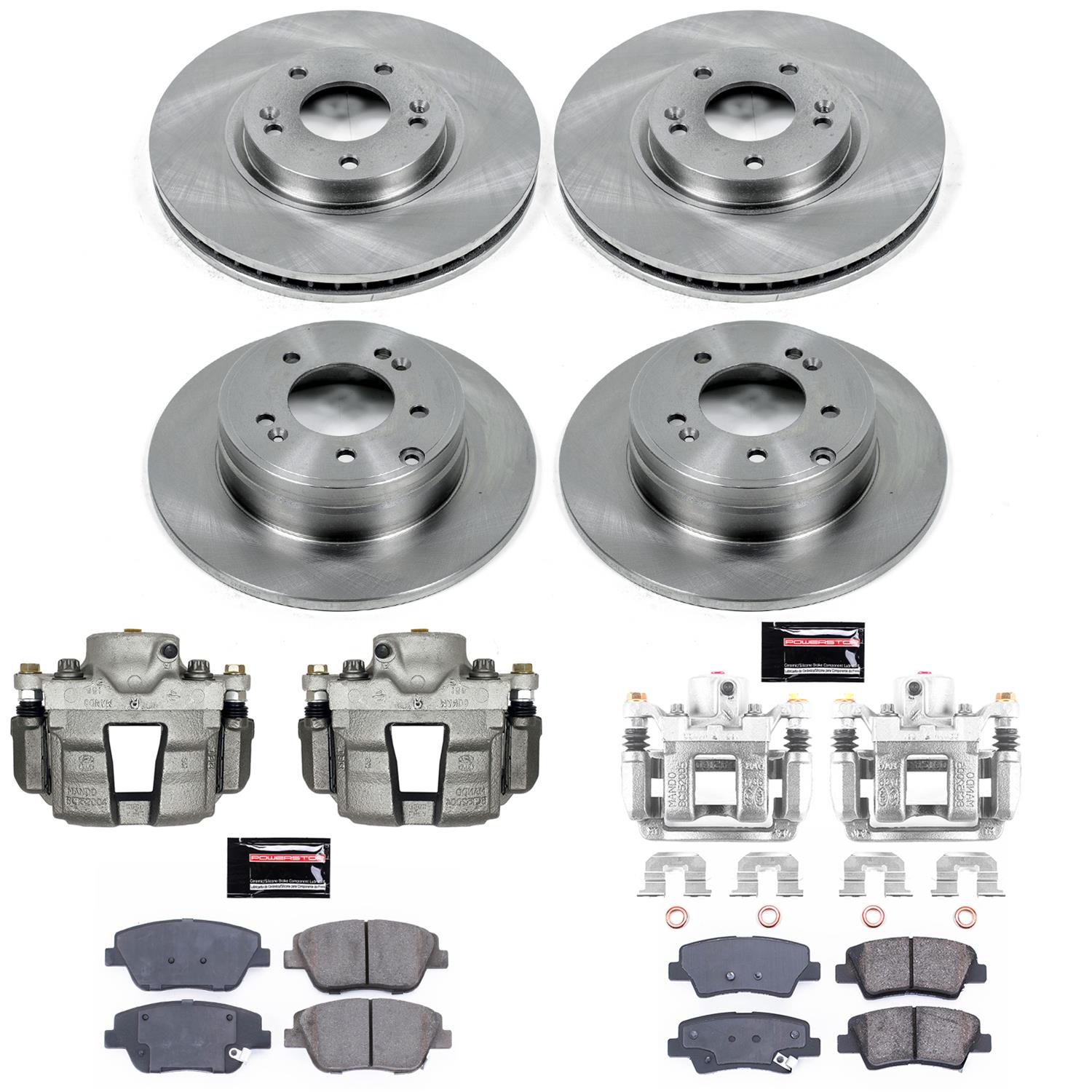 Power Stop 10-15 Hyundai Sonata Front & Rear Autospecialty Brake Kit w/Calipers (1x psbKCOE5377, 1x psbKCOE5381) thumbnail 2