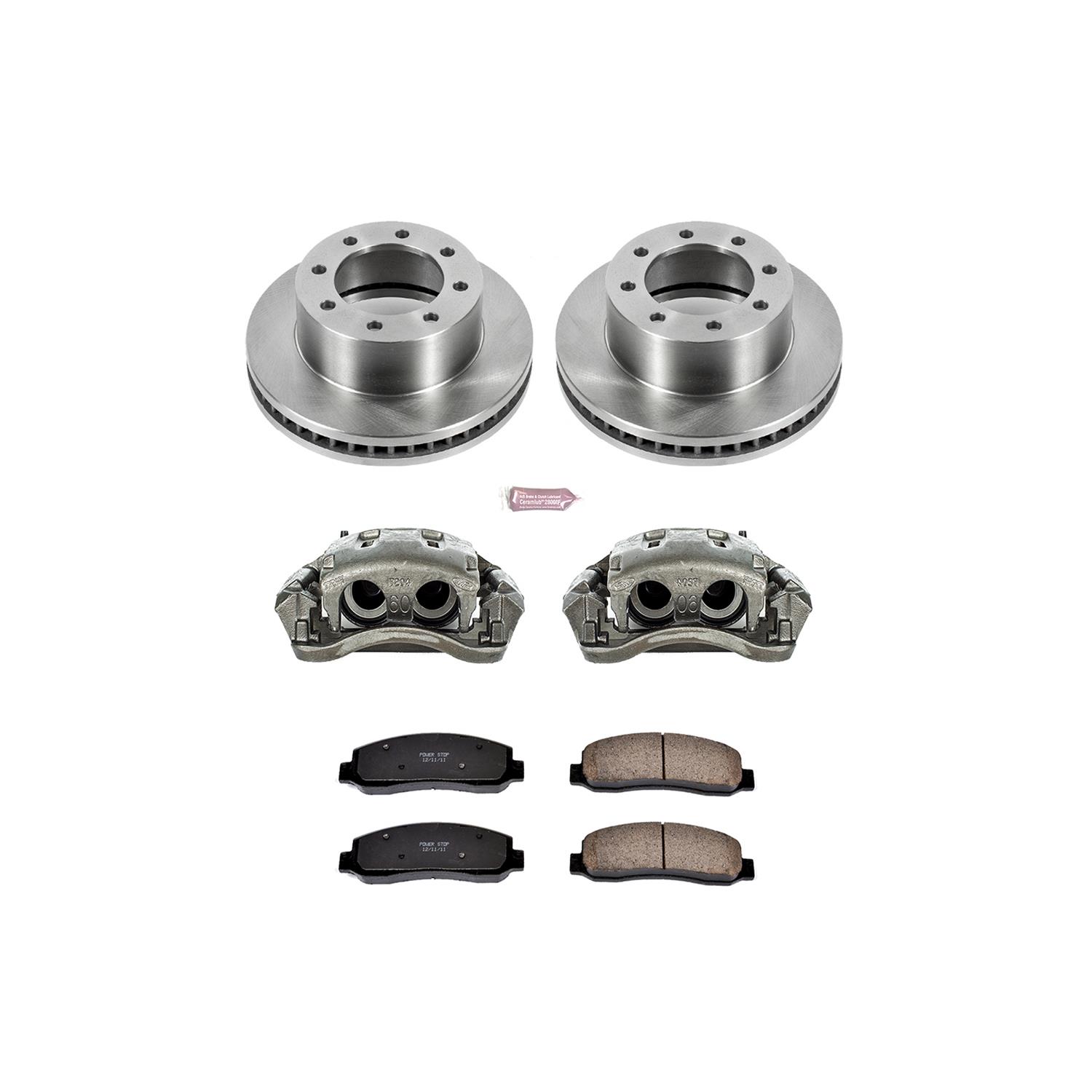 Power Stop 2011 Ford F-350 Super Duty Front Autospecialty Kit w/Cals (2x psbAR85107, 1x psbL4996, 1x psbL4997, 1x psb16-1333) thumbnail 2