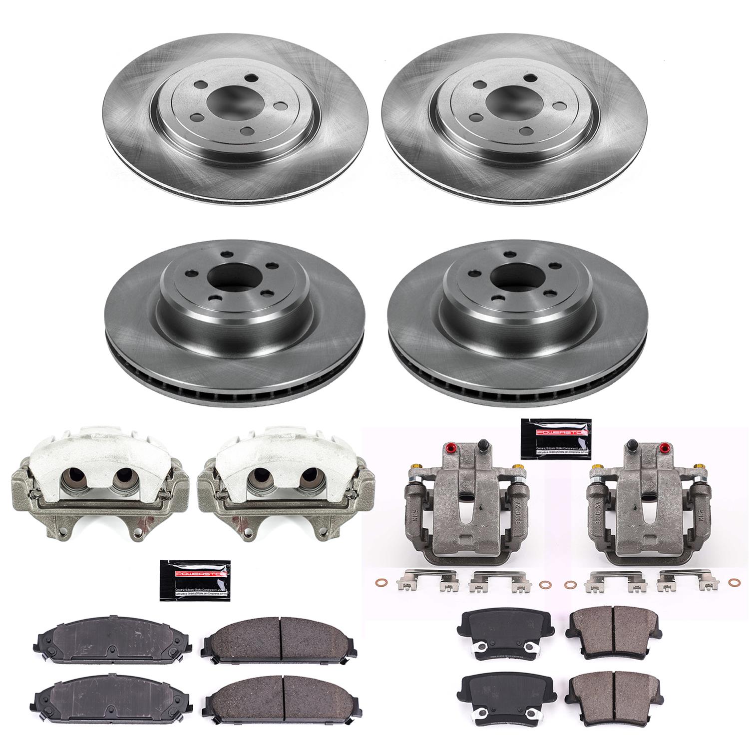 Power Stop 12-14 Dodge Charger Front & Rear Autospecialty Kit w/Cals (Bundled Kit) thumbnail 2