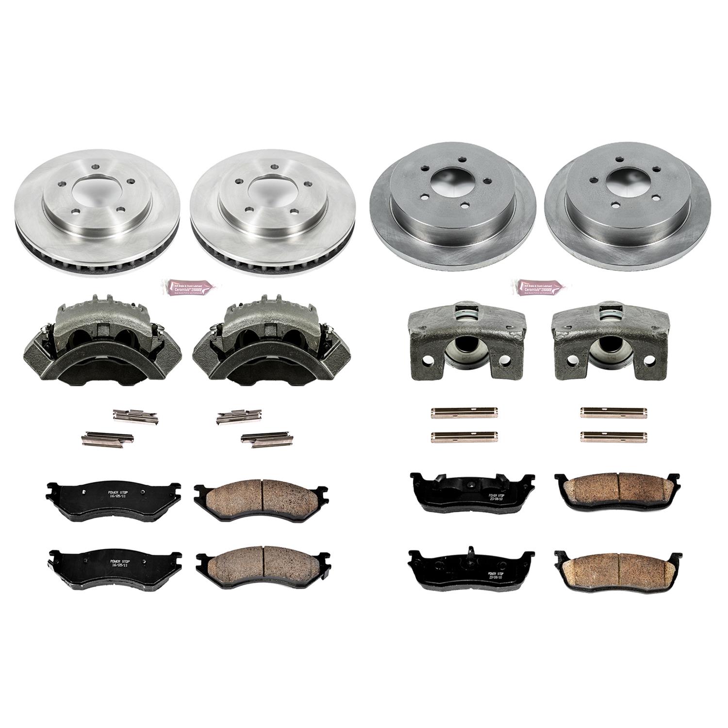 Power Stop 00-02 Ford Expedition Front & Rear Autospecialty Kit w/Cals (Bundled Kit) thumbnail 2