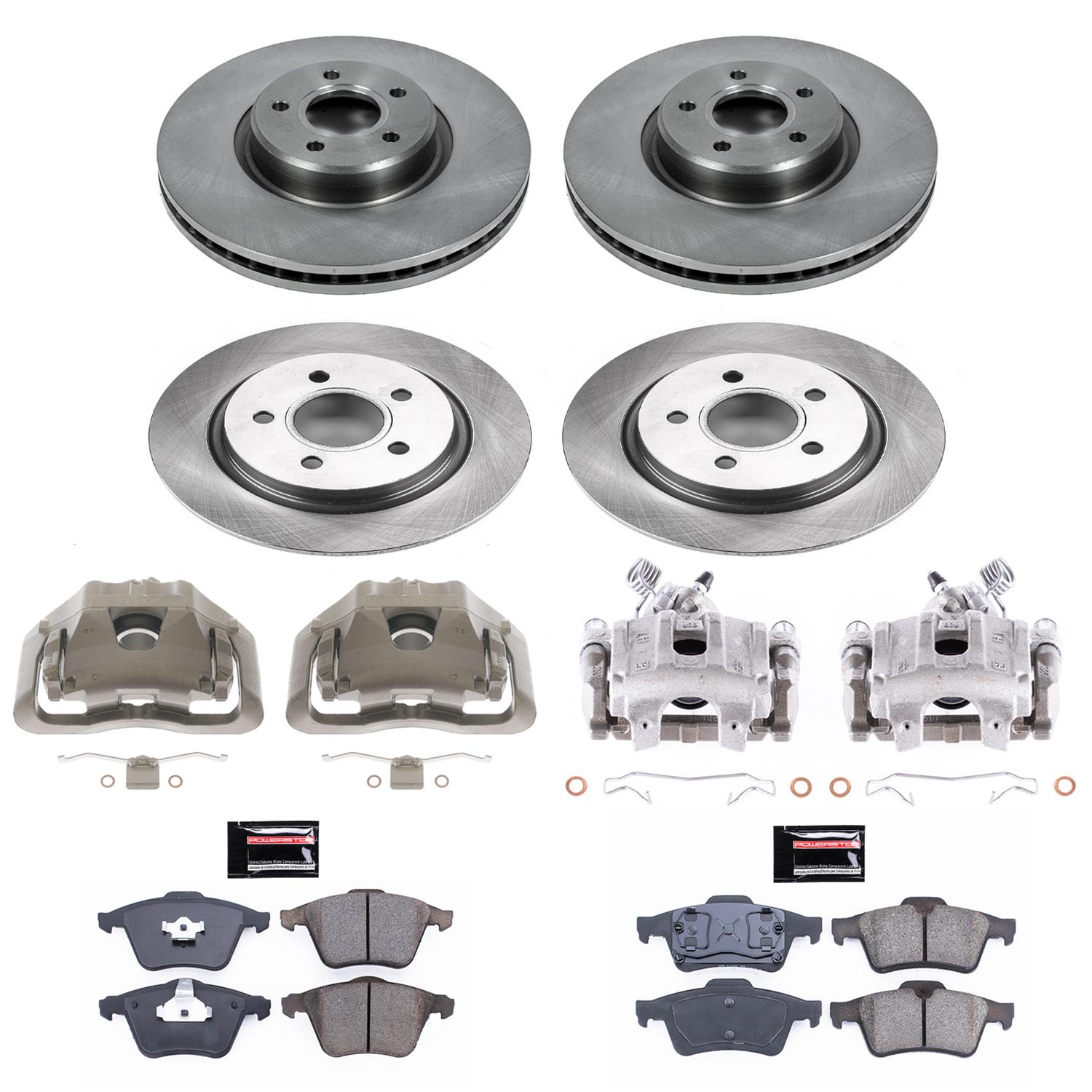 Power Stop 2005 Volvo V5200 Front & Rear Autospecialty Kit w/Cals (1x psbKOE5309, 1x psbL3272, 1x psbL3273, 1x psbKOE5430) thumbnail 2