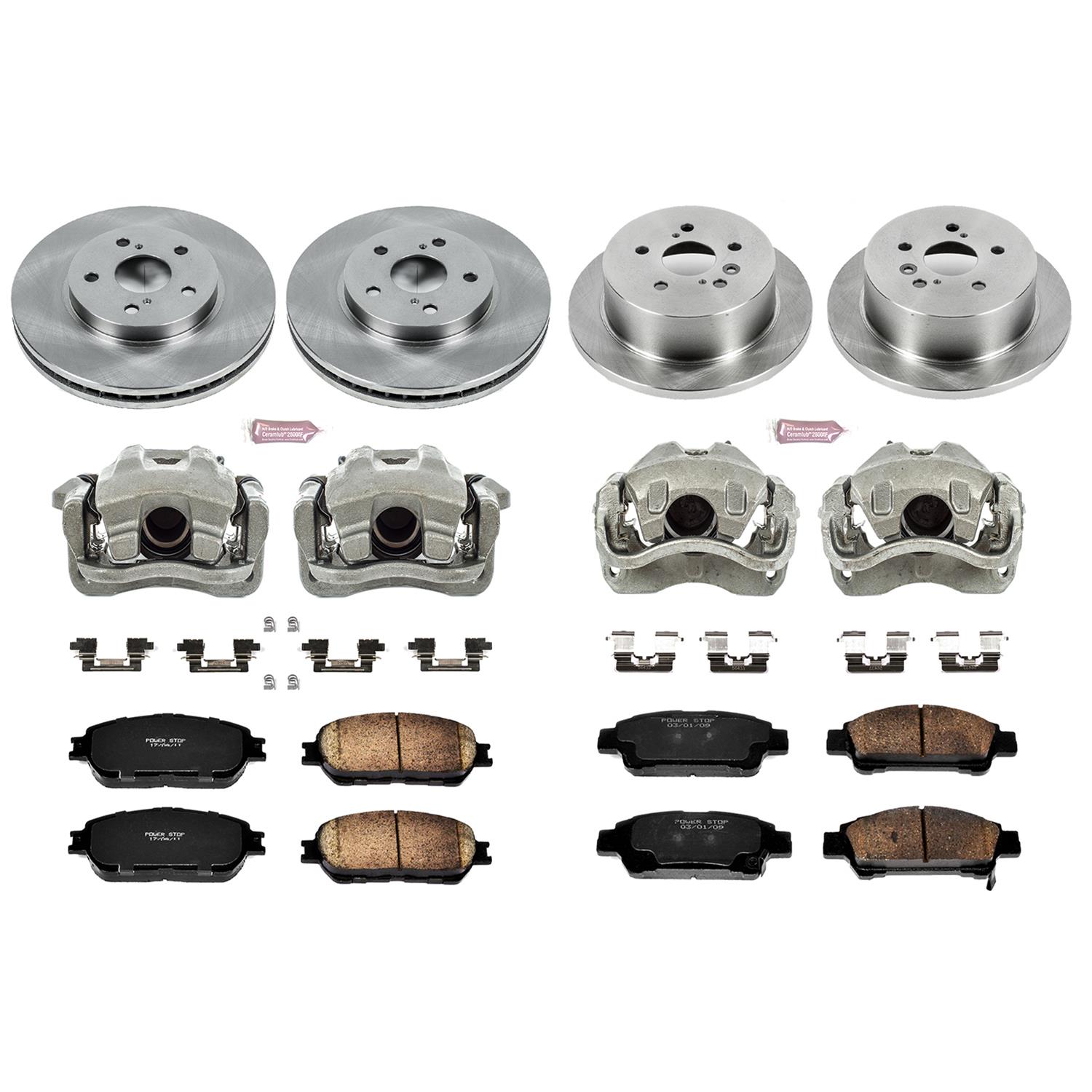 Power Stop 04-10 Toyota Sienna Front & Rear Autospecialty Brake Kit w/Calipers (1x psbKCOE5438A, 1x psbKCOE5498) thumbnail 2