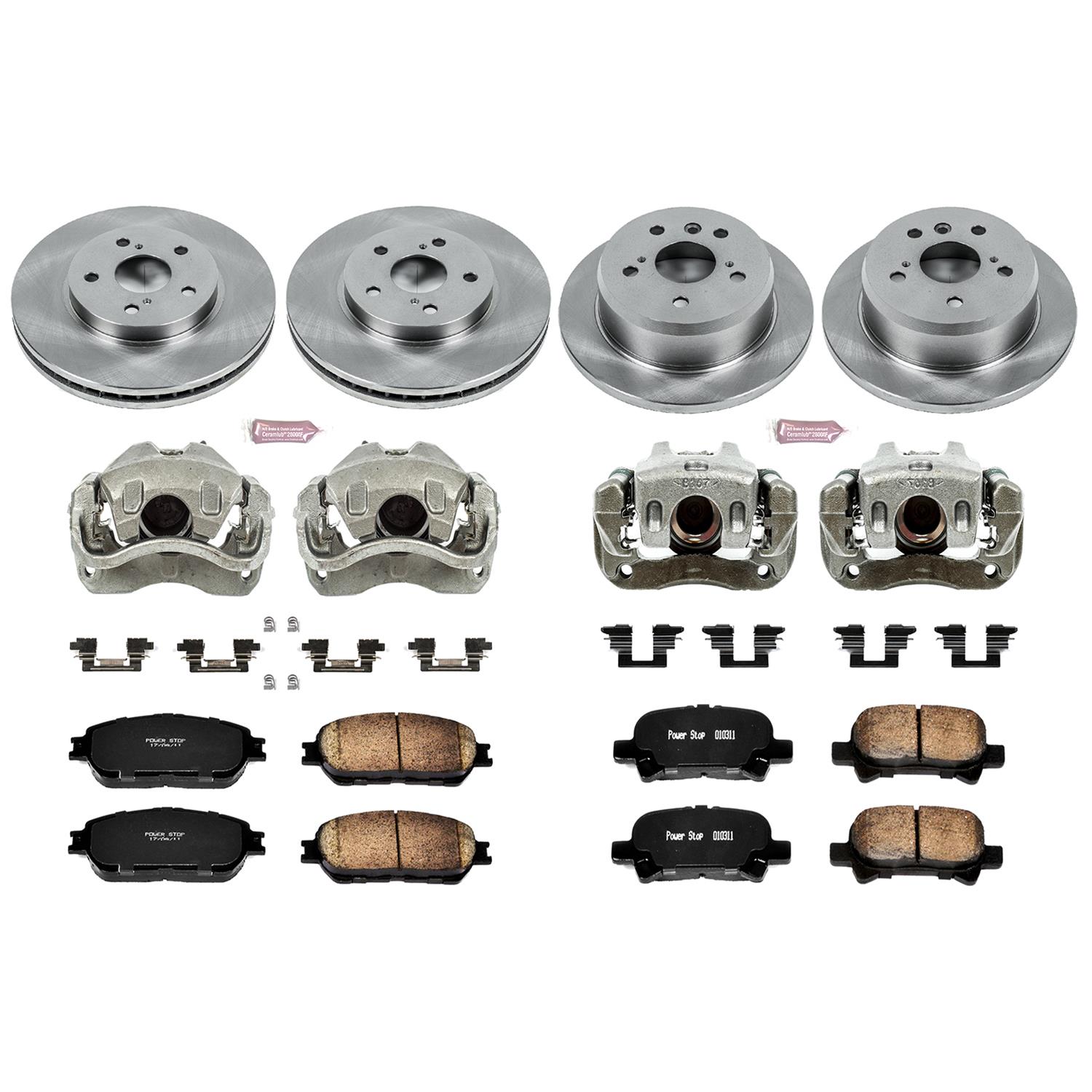 Power Stop 05-07 Toyota Avalon Front & Rear Autospecialty Brake Kit w/Calipers (1x psbKCOE5438A, 1x psbKCOE2417) thumbnail 2