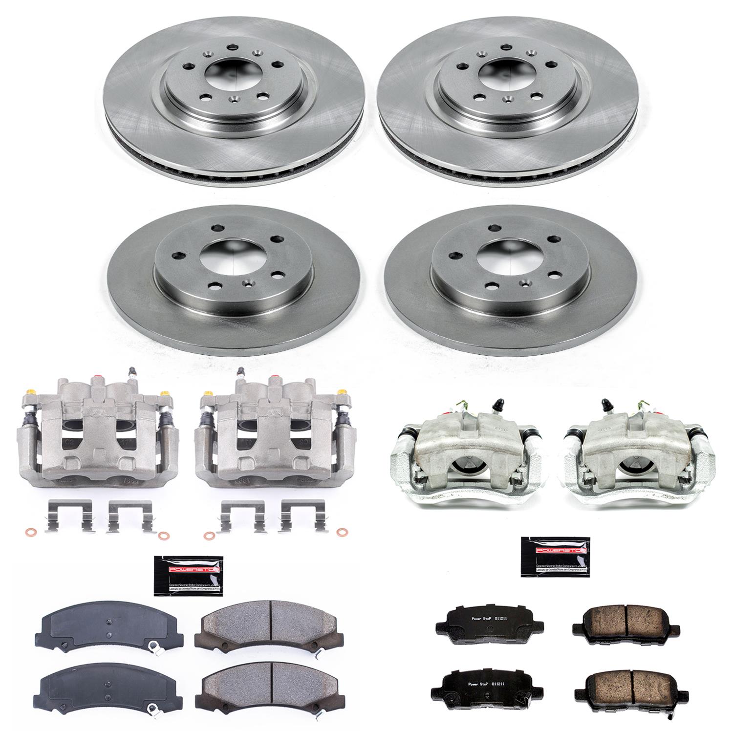 Power Stop 12-13 Chevrolet Impala Front & Rear Autospecialty Kit w/Cals (Bundled Kit) thumbnail 2