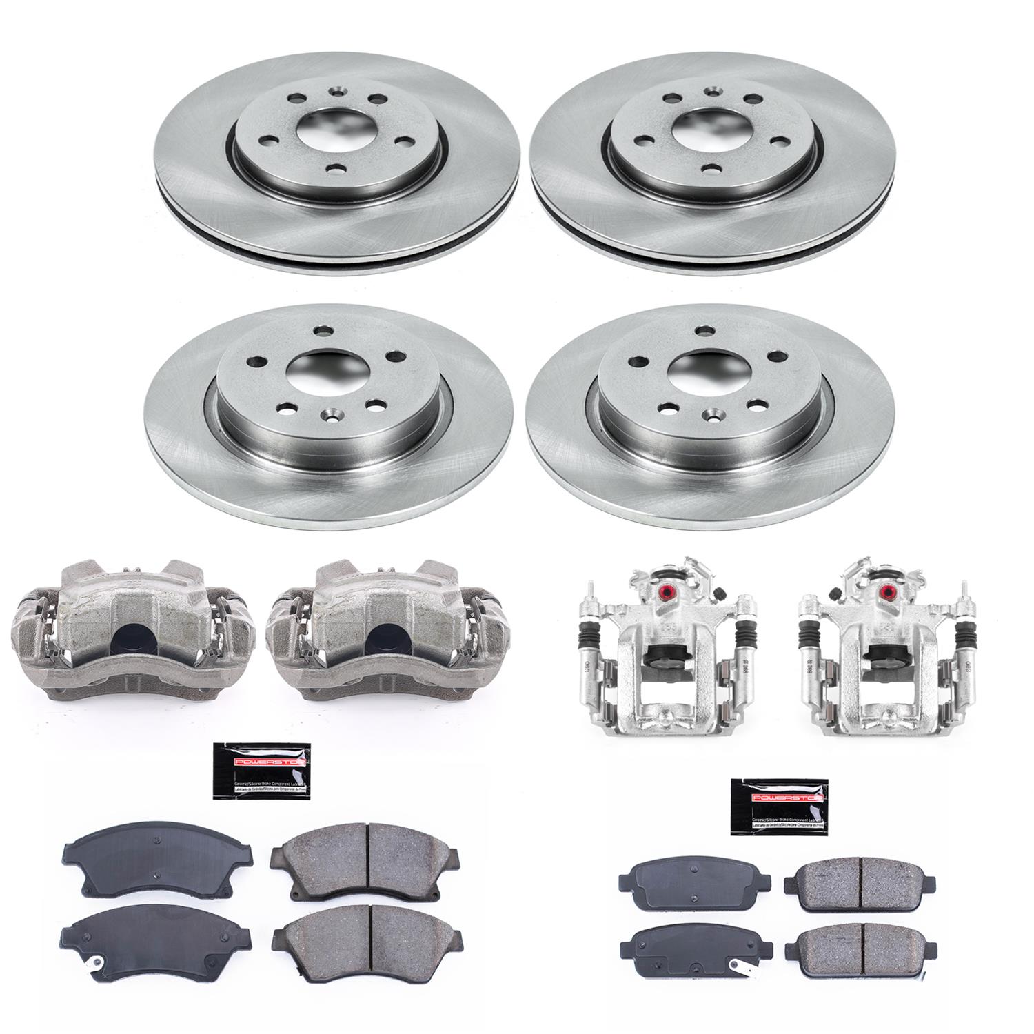 Power Stop 11-15 Chevrolet Cruze Front & Rear Autospecialty Brake Kit w/Calipers (1x psbKCOE5550, 1x psbKCOE5544) thumbnail 2