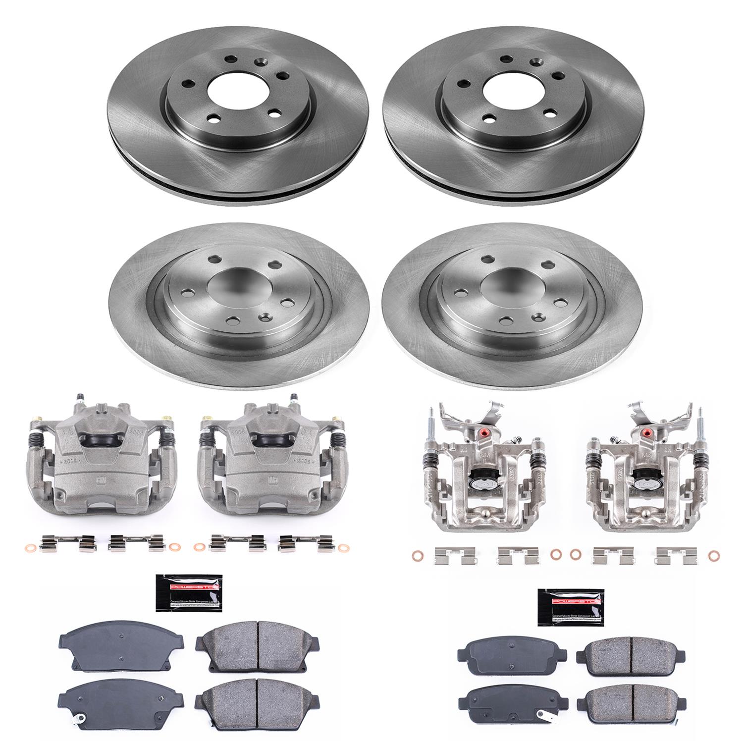 Power Stop 12-17 Buick Verano Front & Rear Autospecialty Brake Kit w/Calipers (1x psbKCOE5554, 1x psbKCOE5552A) thumbnail 2