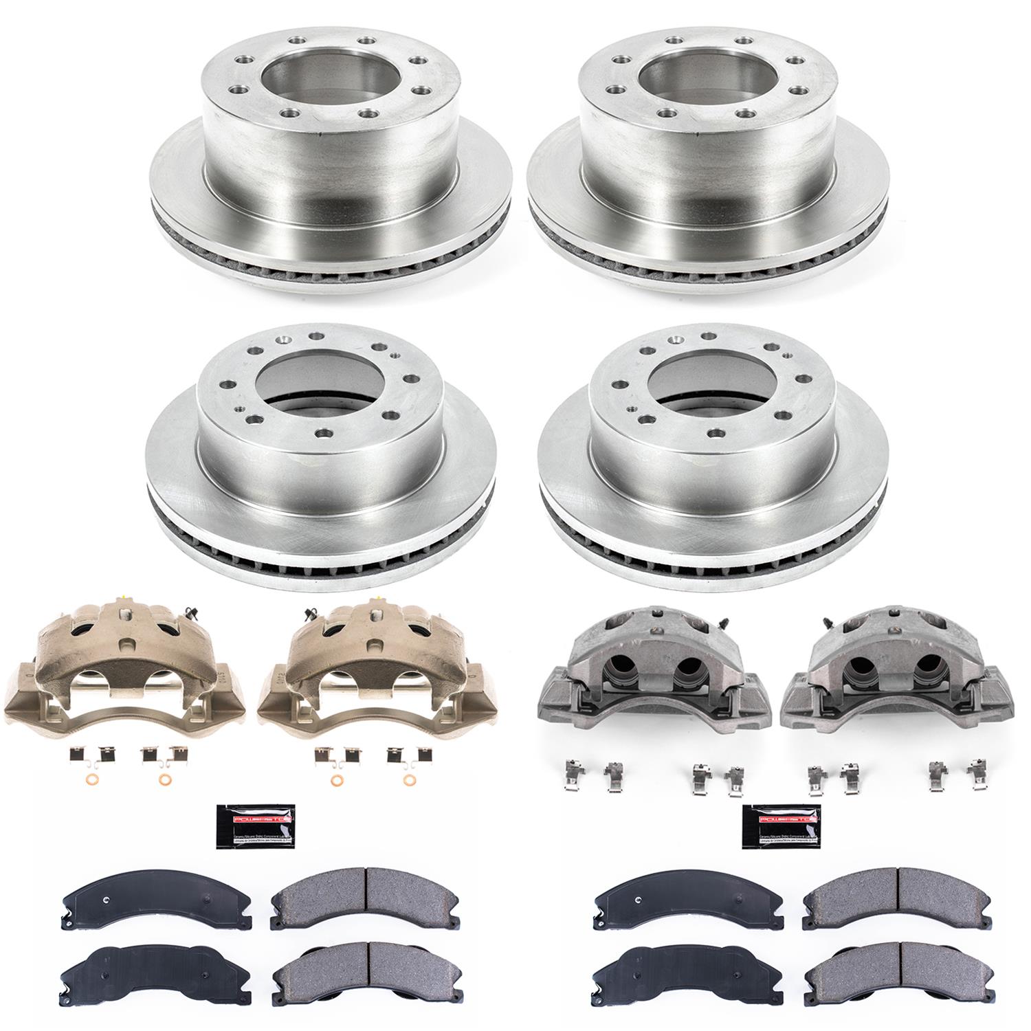 Power Stop 2011 Chevrolet Silverado 3500 HD Front & Rear Autospecialty Kit w/Cals (Bundled Kit) thumbnail 2