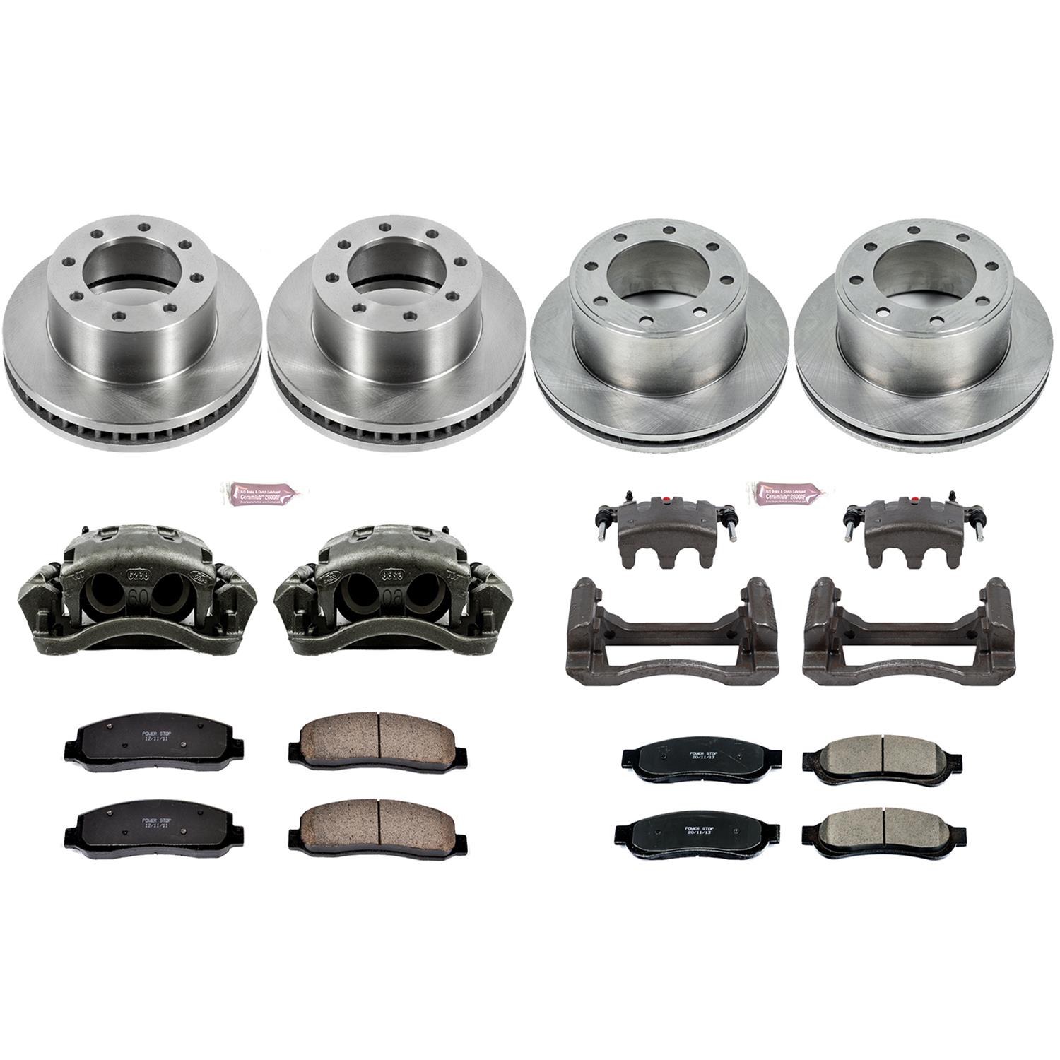 Power Stop 10-11 Ford F-250 Super Duty Front & Rear Autospecialty Kit w/Cals (Bundled Kit) thumbnail 2