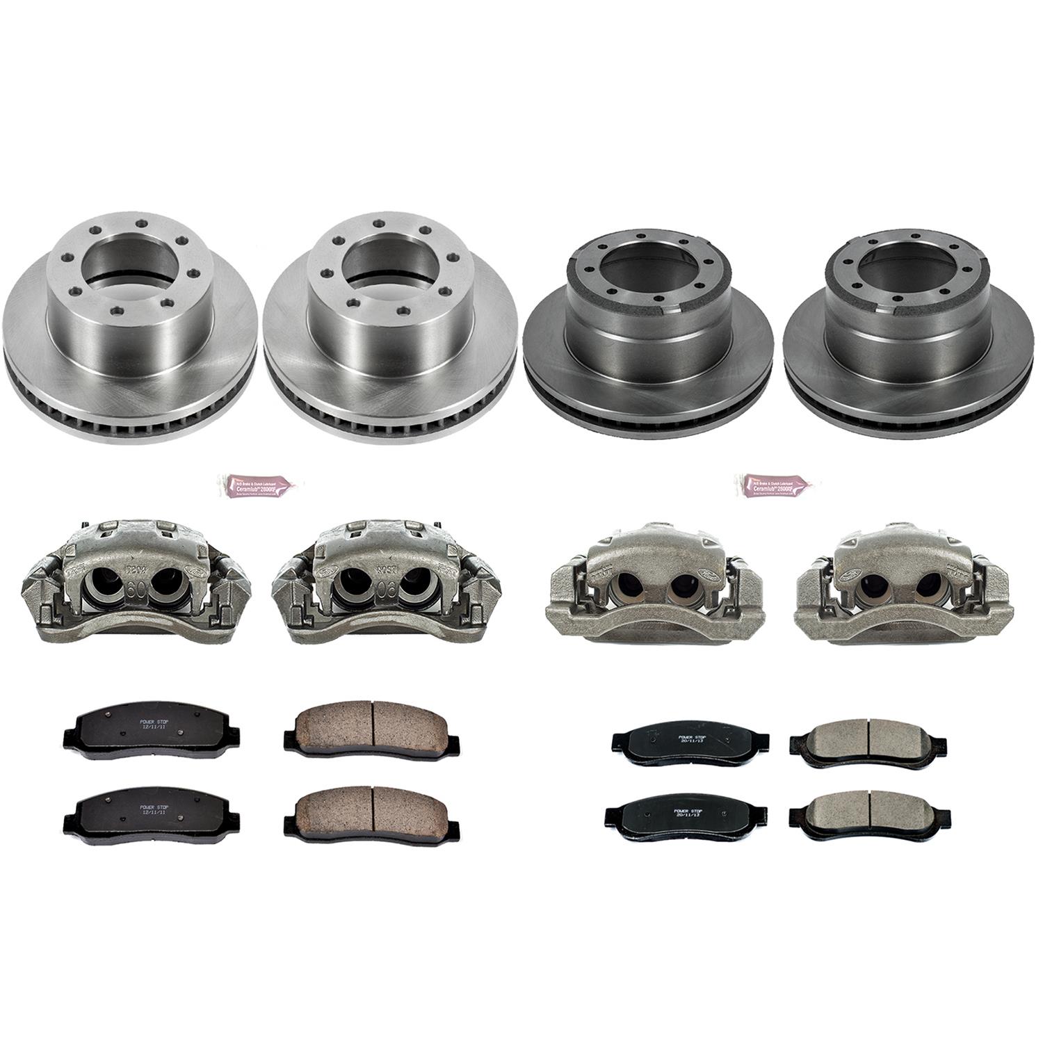 Power Stop 2011 Ford F-350 Super Duty Front & Rear Autospecialty Kit w/Calipers (Bundled Kit) thumbnail 2