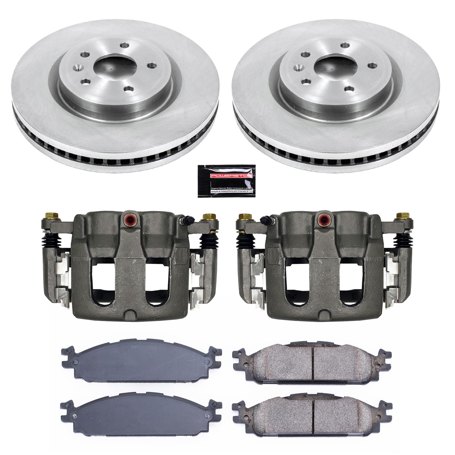 Power Stop 11-19 Lincoln MKT Front Autospecialty Kit w/Cals (1x psbL5214, 1x psbL5215, 2x psbAR85137, 1x psb16-1508) thumbnail 2