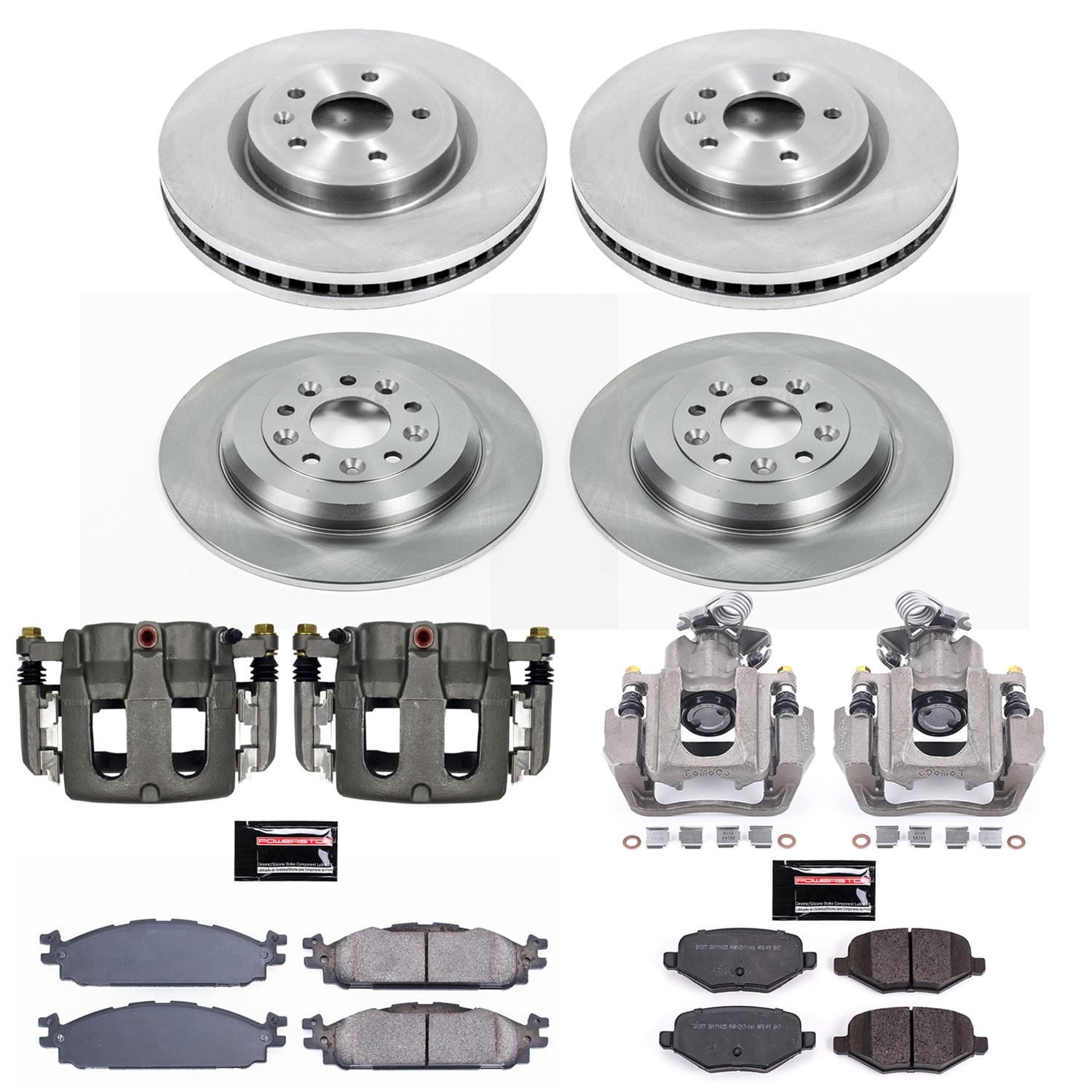 Power Stop 11-12 Lincoln MKS Front & Rear Autospecialty Kit w/Cals (Bundled Kit) thumbnail 2