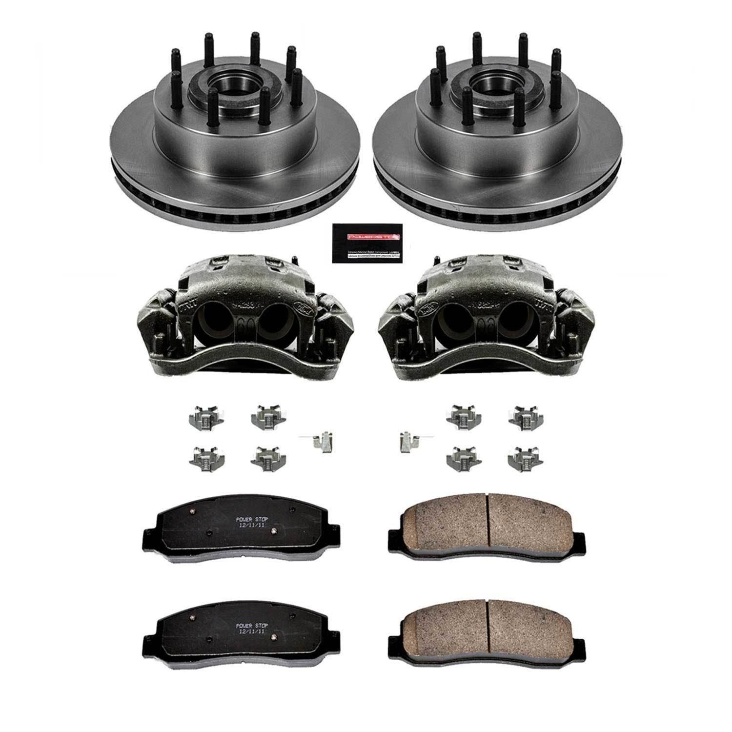 Power Stop 10-11 Ford F-350 Super Duty Front Autospecialty Kit w/Cals (2x psbAR85138, 1x psbL5023, 1x psbL5022, 1x psb16-1333) thumbnail 2