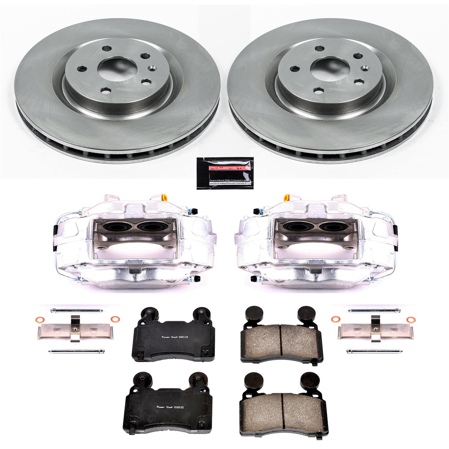 Power Stop 10-15 Chevrolet Camaro Front Autospecialty Kit w/Cals (1x psbL5284, 1x psbL5285, 2x psbAR8680, 1x psb16-1474) thumbnail 2