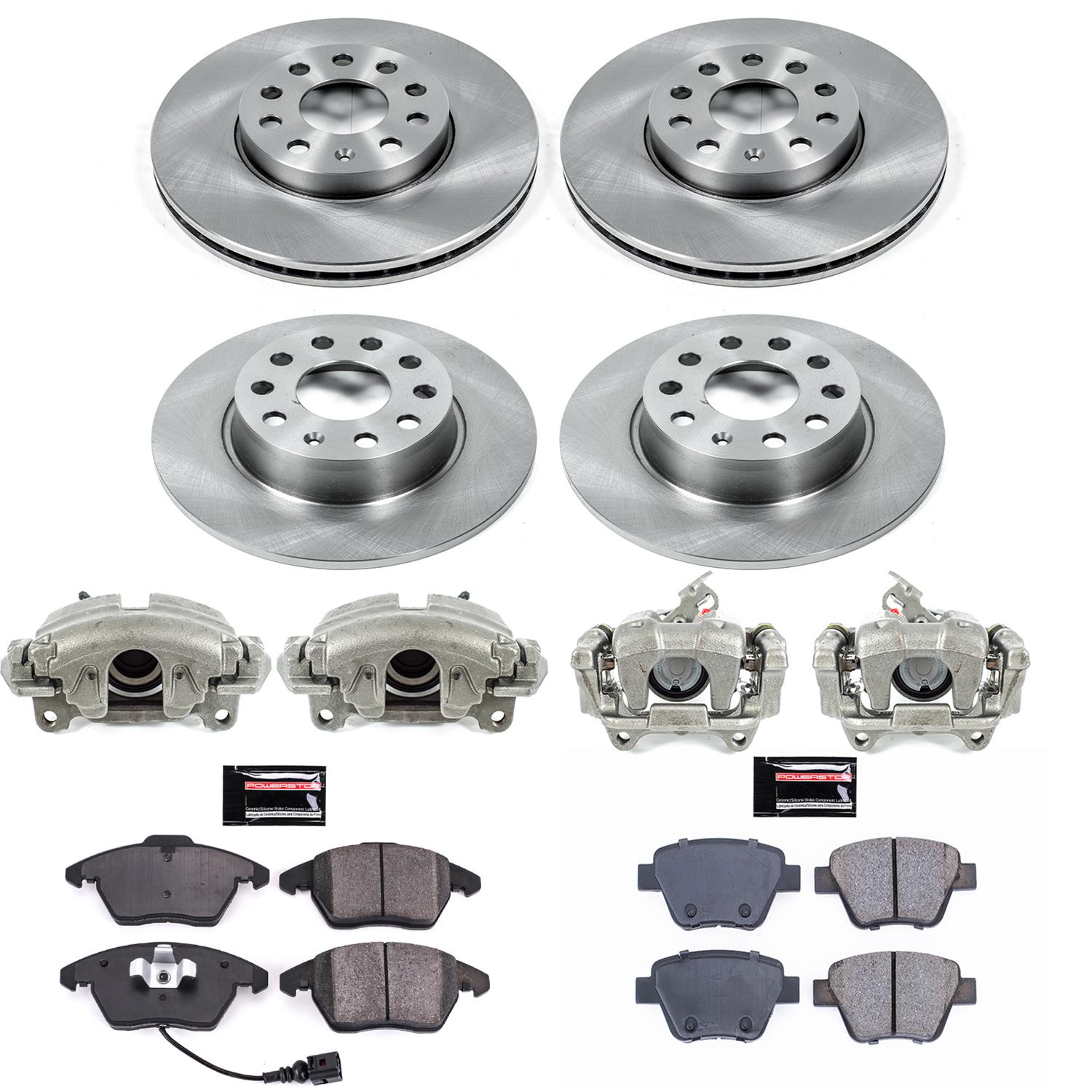 Power Stop 2012 Volkswagen Beetle Front & Rear Autospecialty Brake Kit w/Calipers (1x psbKCOE4623, 1x psbKCOE5667) thumbnail 2