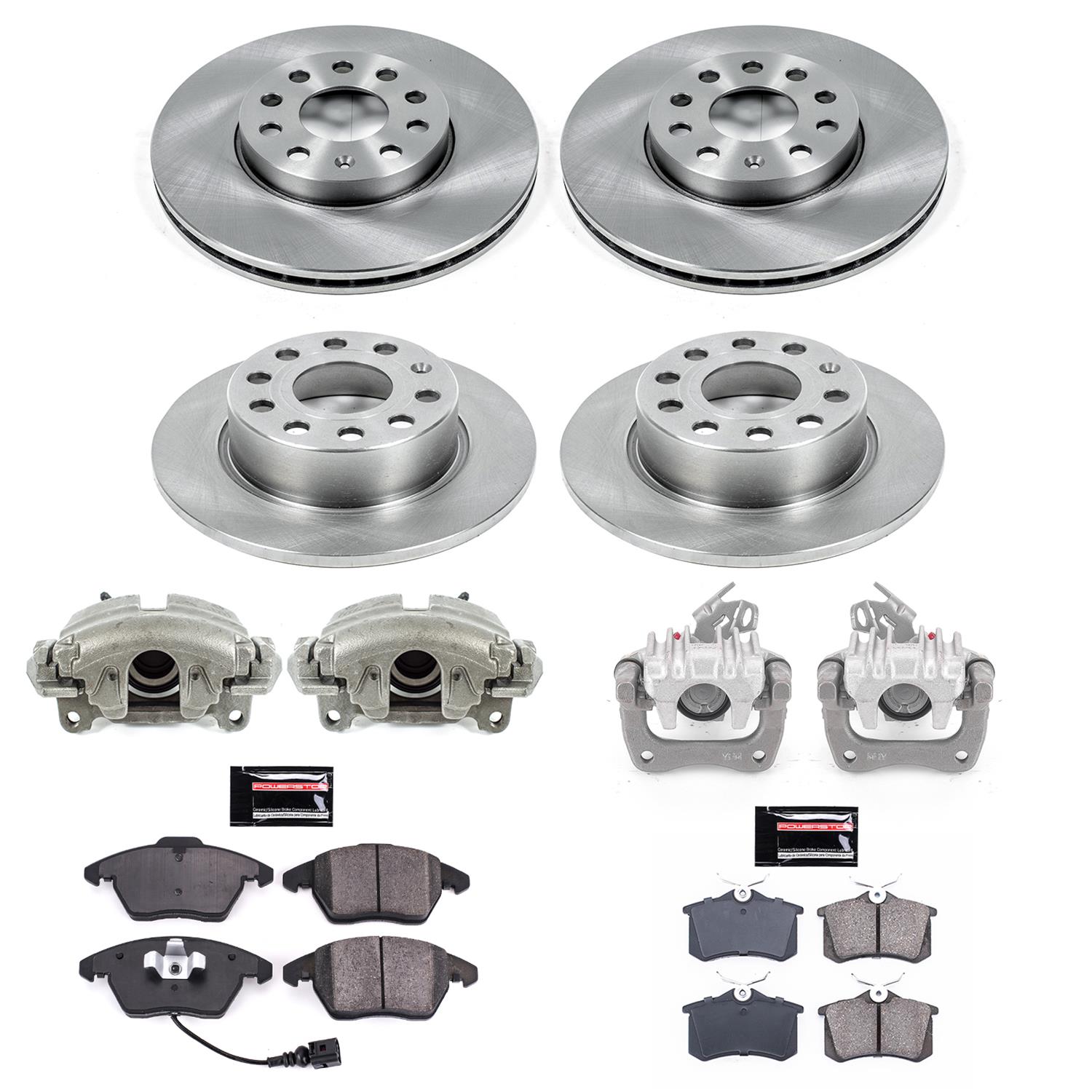 Power Stop 10-12 Audi A3 Front & Rear Autospecialty Brake Kit w/Calipers (1x psbKCOE4623, 1x psbKCOE5671) thumbnail 2
