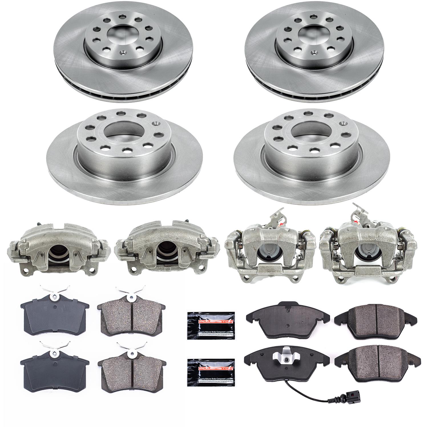 Power Stop 2019 Volkswagen Beetle Front & Rear Autospecialty Brake Kit w/Calipers (1x psbKCOE4623, 1x psbKCOE5671A) thumbnail 2