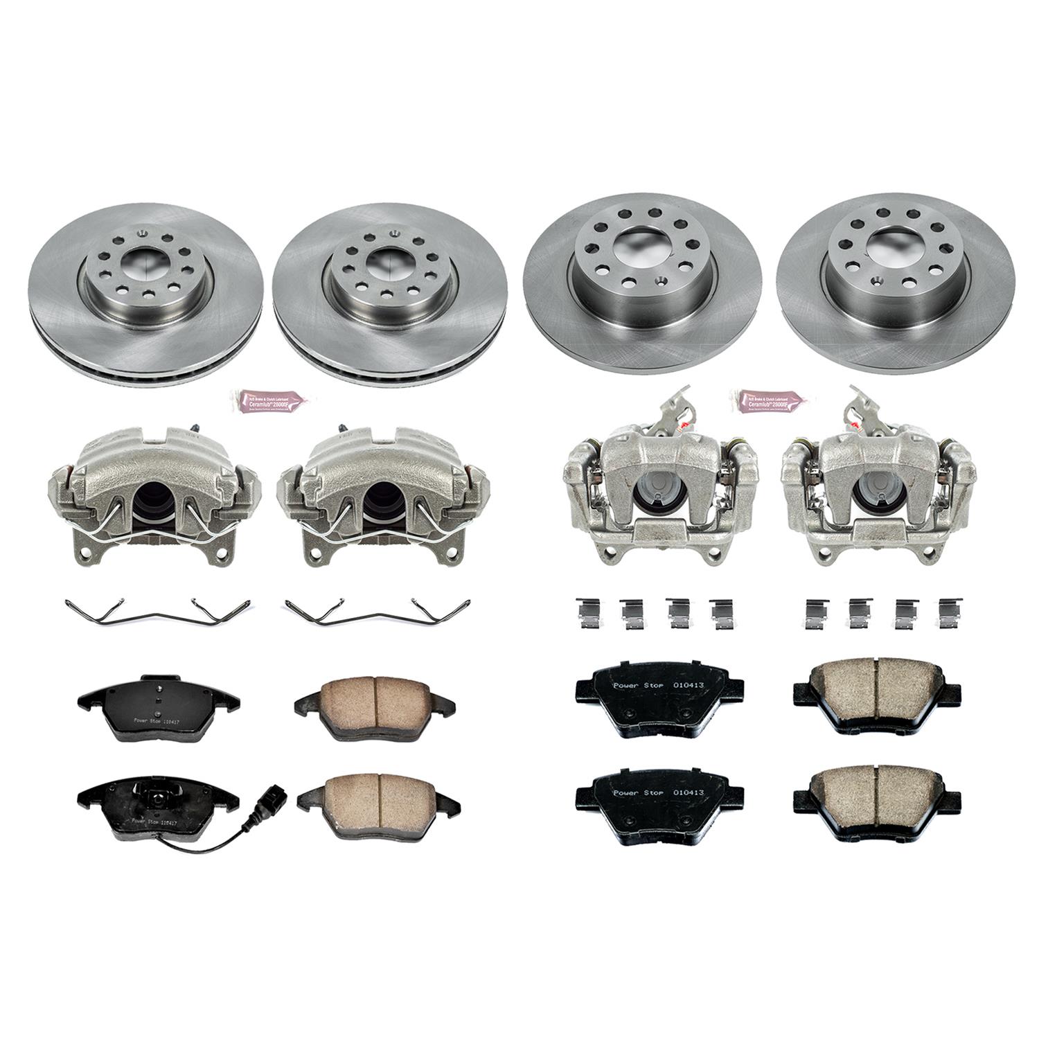 Power Stop 10-12 Audi A3 Front & Rear Autospecialty Brake Kit w/Calipers (1x psbKCOE2259A, 1x psbKCOE5667) thumbnail 2