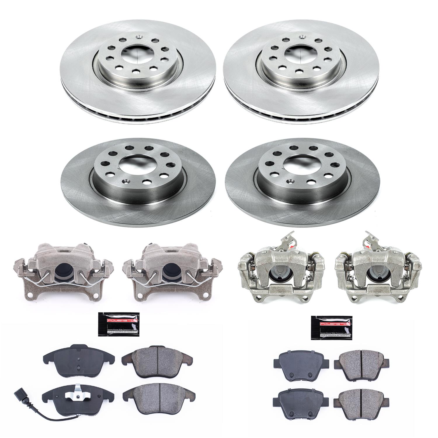 Power Stop 12-15 Volkswagen Passat Front & Rear Autospecialty Brake Kit w/Calipers (1x psbKCOE2963, 1x psbKCOE5667) thumbnail 2