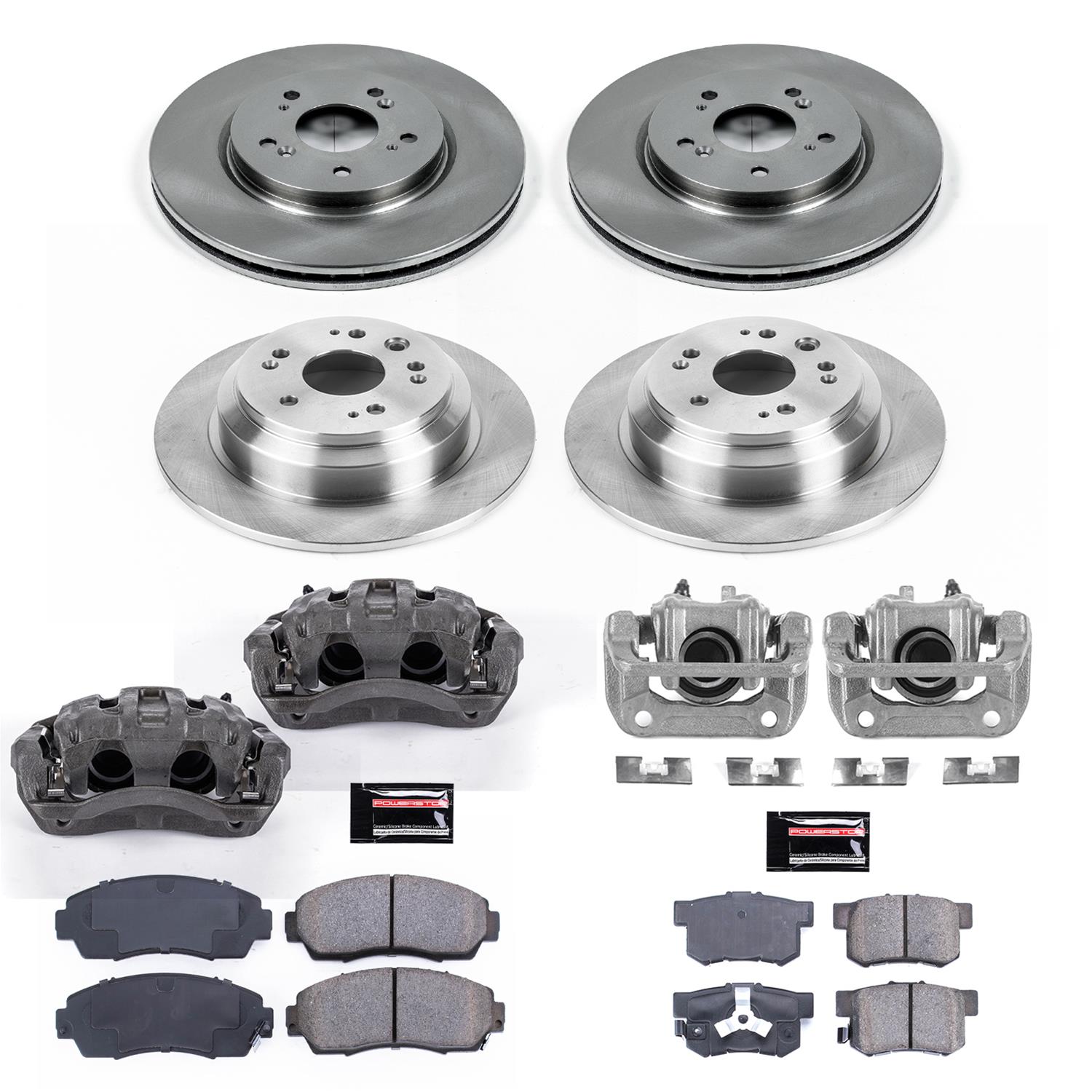 Power Stop 10-11 Honda Accord Crosstour Front & Rear Autospecialty Brake Kit w/Calipers (1x psbKCOE5859, 1x psbKCOE228) thumbnail 2