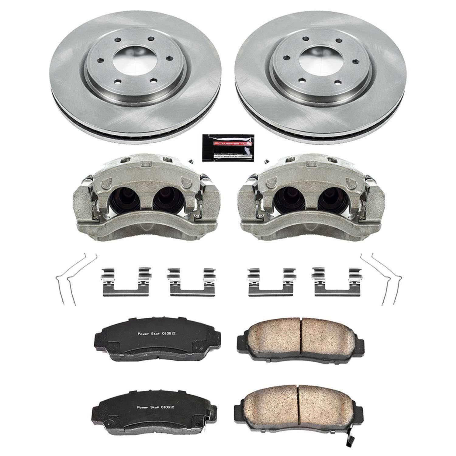 Power Stop 17-22 Nissan Titan Front Autospecialty Kit w/Cals (1x psbL3338, 1x psbL3339, 2x psbJBR1199, 1x psb16-1509) thumbnail 2
