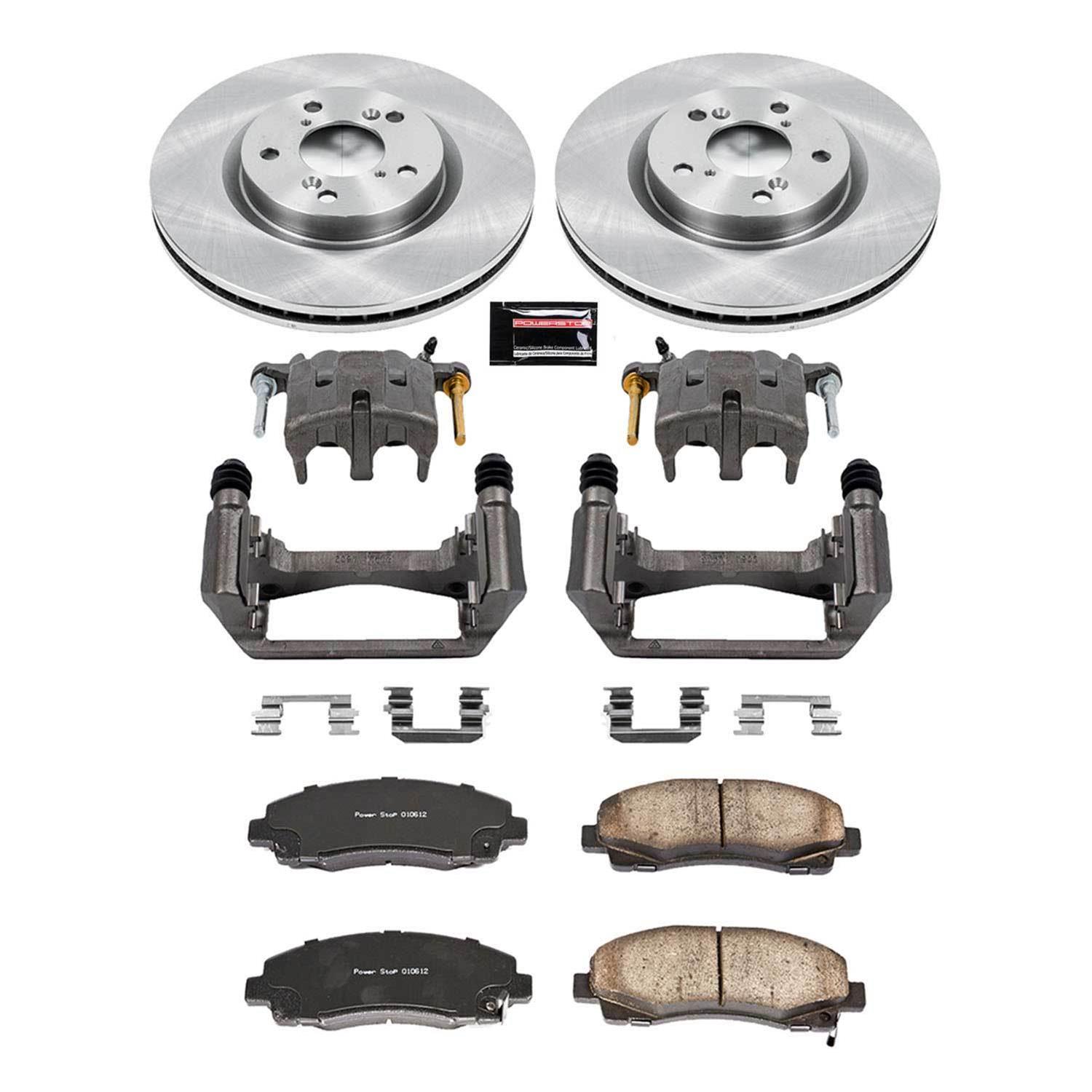 Power Stop 09-14 Acura TL Front Autospecialty Kit w/Cals (2x psbJBR1383, 1x psbL3102, 1x psbL3103, 1x psb16-1102) thumbnail 2