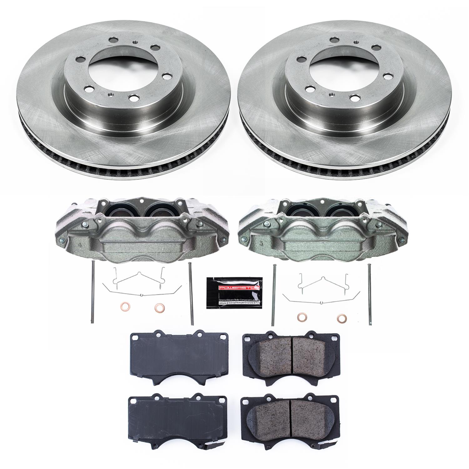 PowerStop Z17 Evolution Plus Stock Replacement Brake Kits with Calipers for 2015-2024 4RUNNER, 2016-2023 GX460 - KCOE5873A Disc Kits, Autospecialty Calipers, Front, Solid Surface Rotors, Cast Iron Calipers, Lexus, Toyota, Kit thumbnail 4