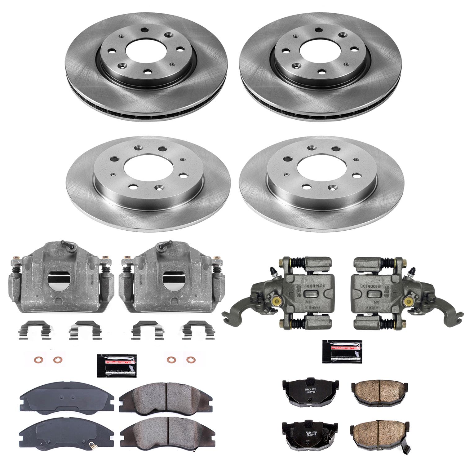 Power Stop 04-09 Kia Spectra Front & Rear Autospecialty Brake Kit w/Calipers (1x psbKCOE5903, 1x psbKCOE5905) thumbnail 2