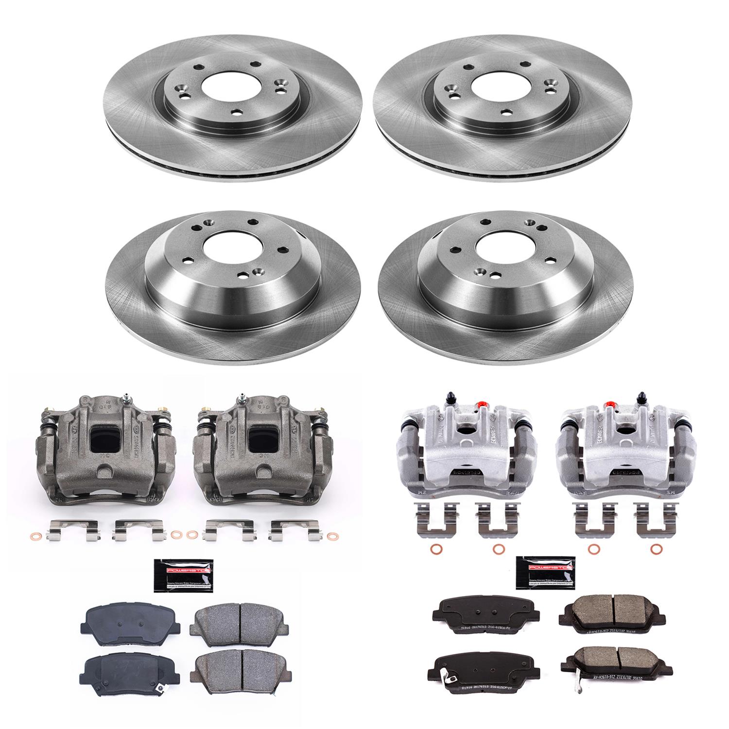 Power Stop 10-12 Hyundai Santa Fe Front & Rear Autospecialty Brake Kit w/Calipers (1x psbKCOE5926, 1x psbKCOE7507) thumbnail 2